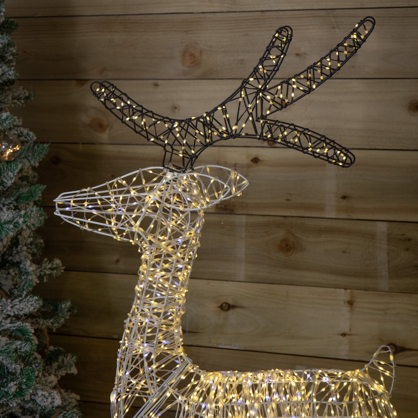 1.3m Light up FlexiBrights Christmas Reindeer with 1880 White and Warm White LEDs