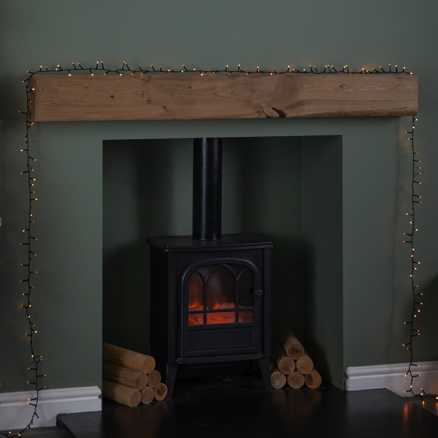 75m 3000 LED TreeBrights Christmas String Lights with Timer in Vintage Gold