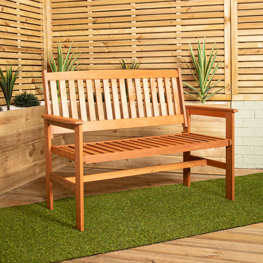 Factory Seconds: 2 Seater Outdoor Traditional Wooden Garden Patio Bench