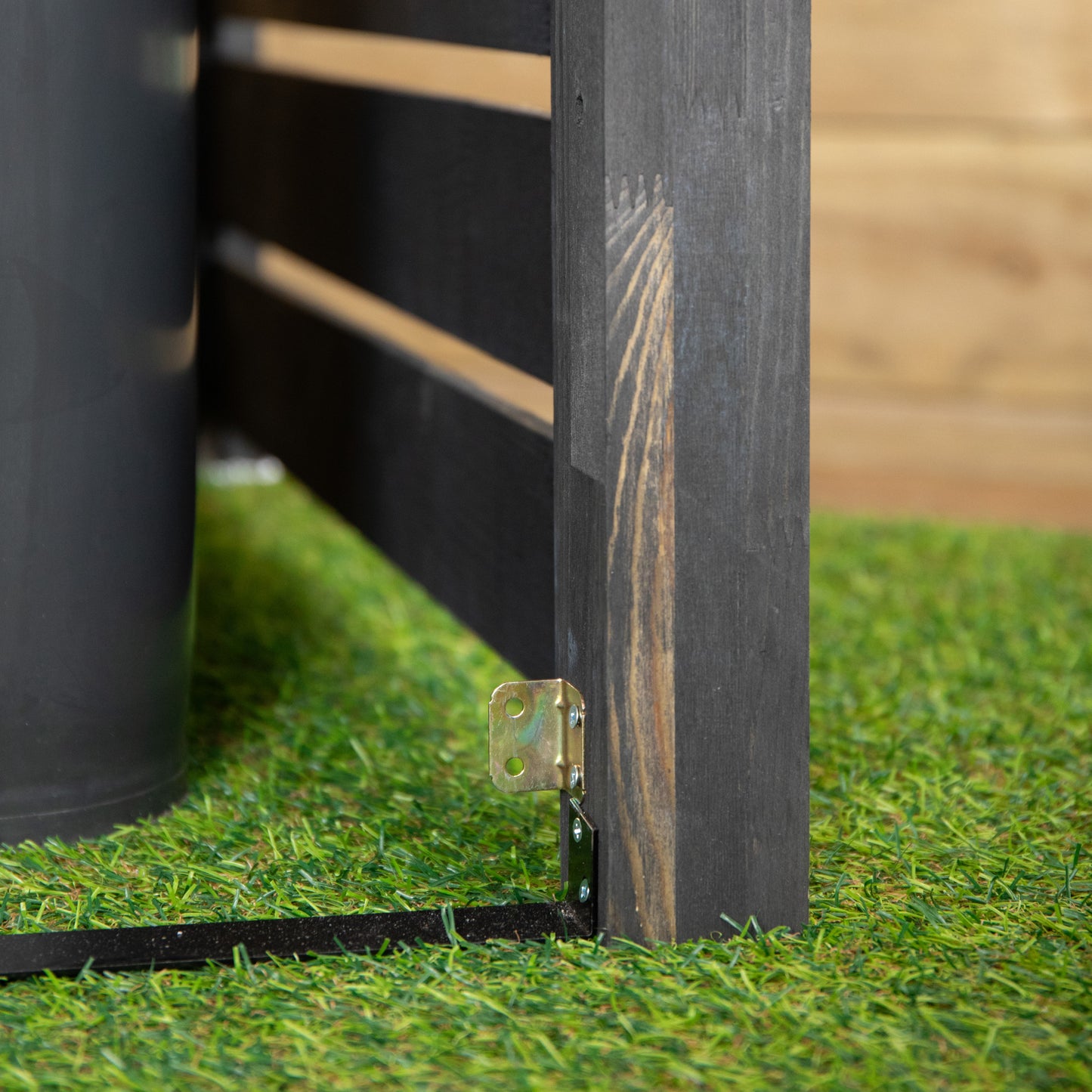 1.43m x 1.16m Outdoor Wooden Garden Double Wheelie Bin Store Storage for 2 Bins in Anthracite