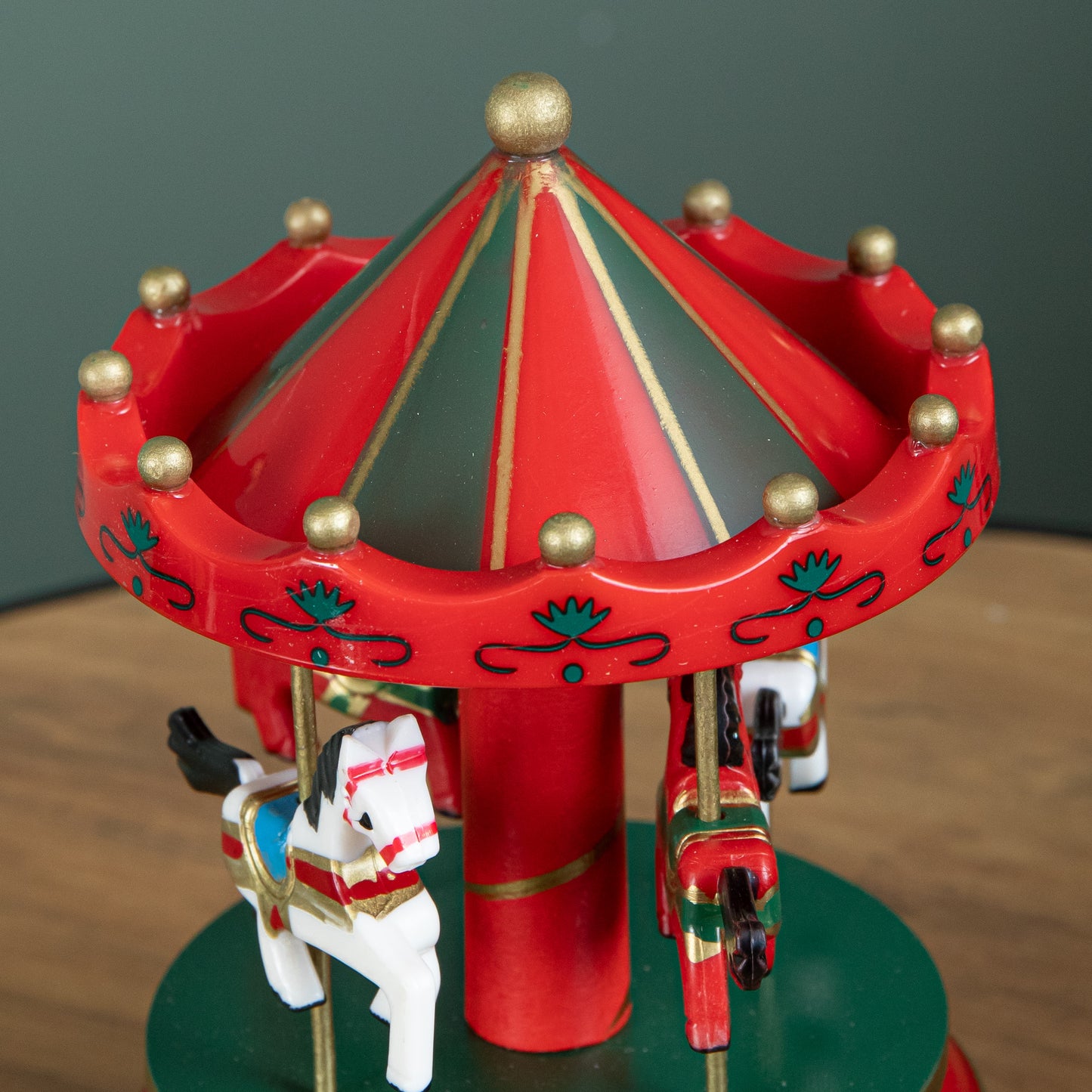 18cm Wind up Musical Christmas Carousel Decoration