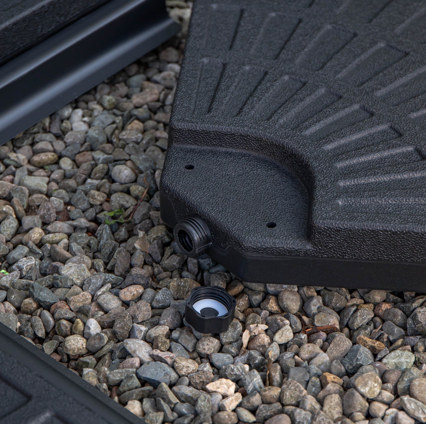 Factory Seconds: Samuel Alexander 70kg 4 PCS Cantilever Parasol Base Weights Set Water or Sand Heavy Duty Parasol Weights for Banana and Hanging Garden Furniture Patio Decking Canopy Outdoor Large Garden Parasol Weights