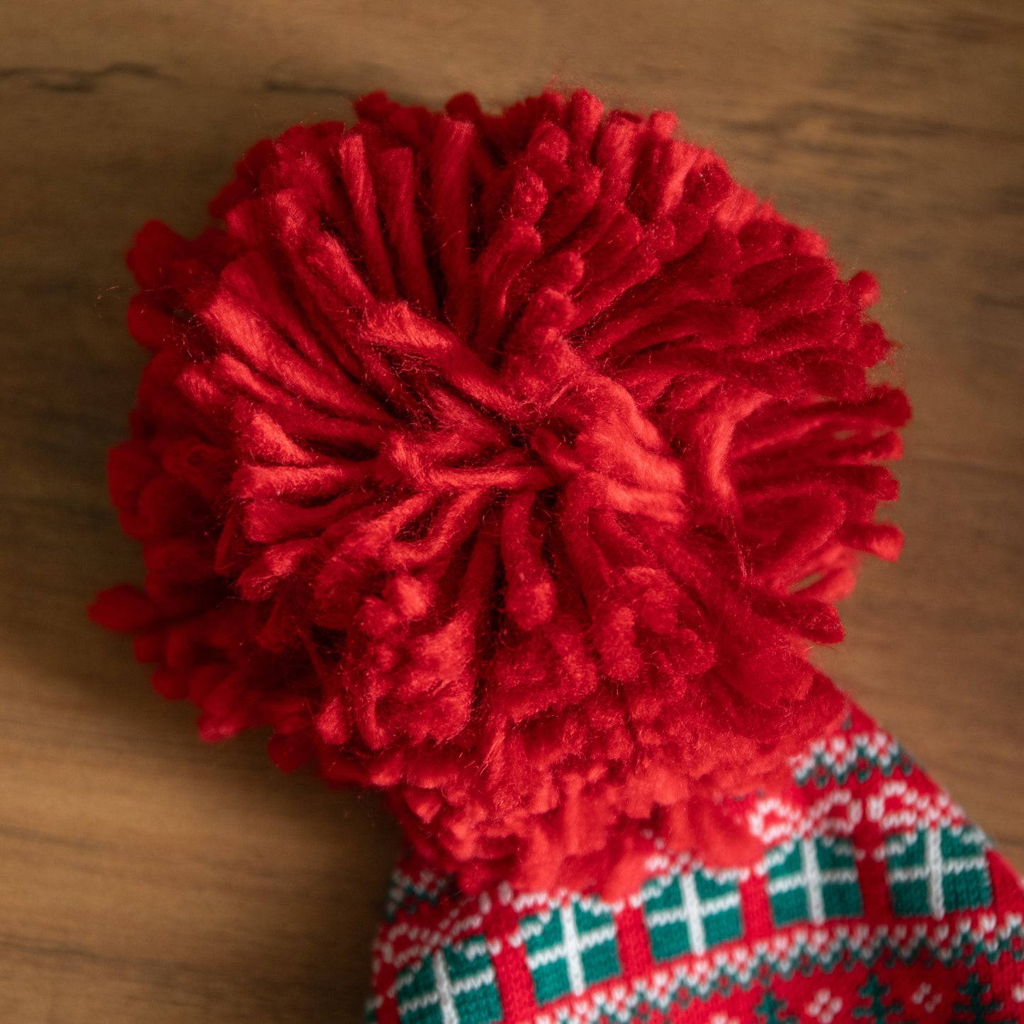 Luxury Red and Green Cotton Christmas Beanie Elf Hat
