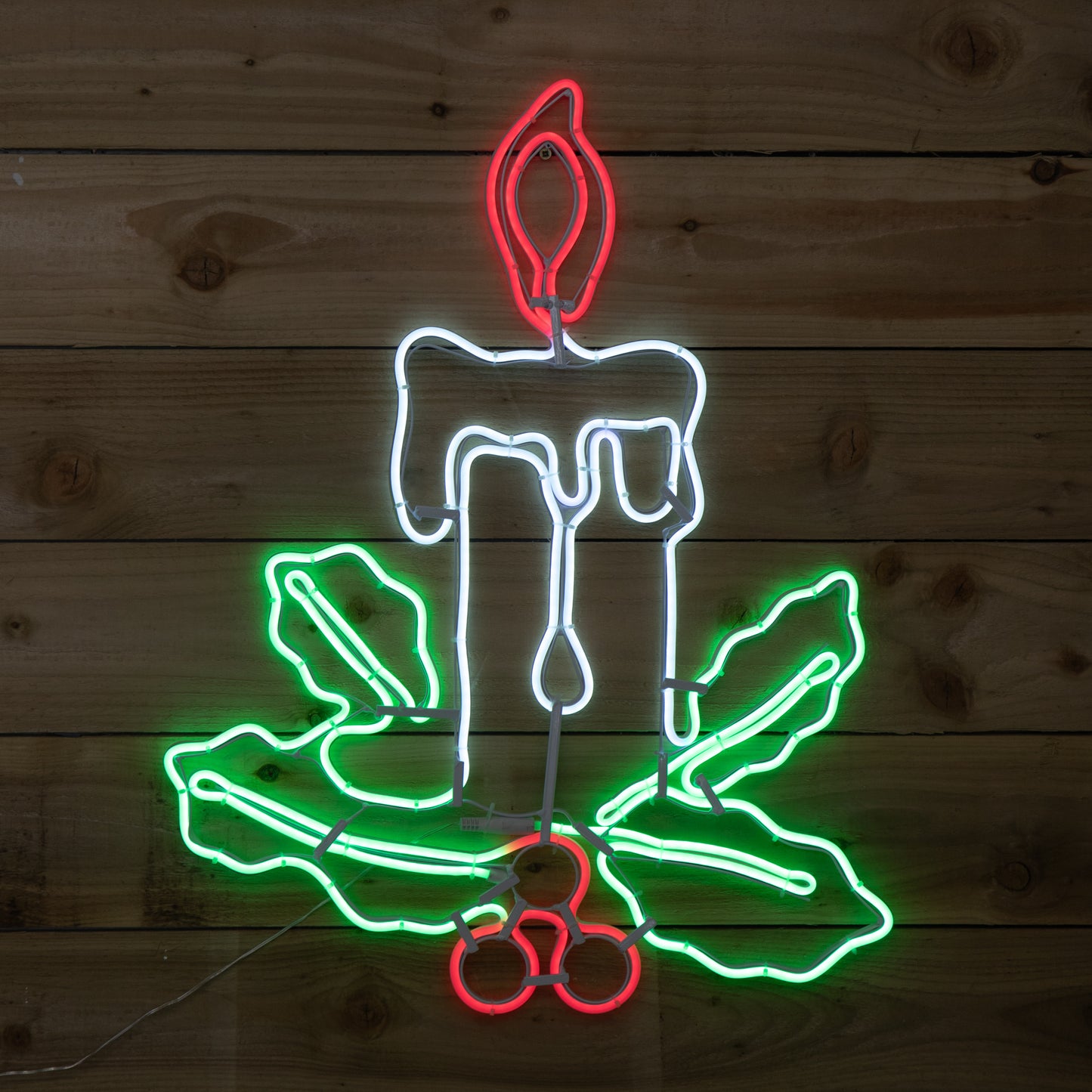 72cm Light up Neon Flex Effect Christmas Candle Decoration with Multi-Coloured LEDs