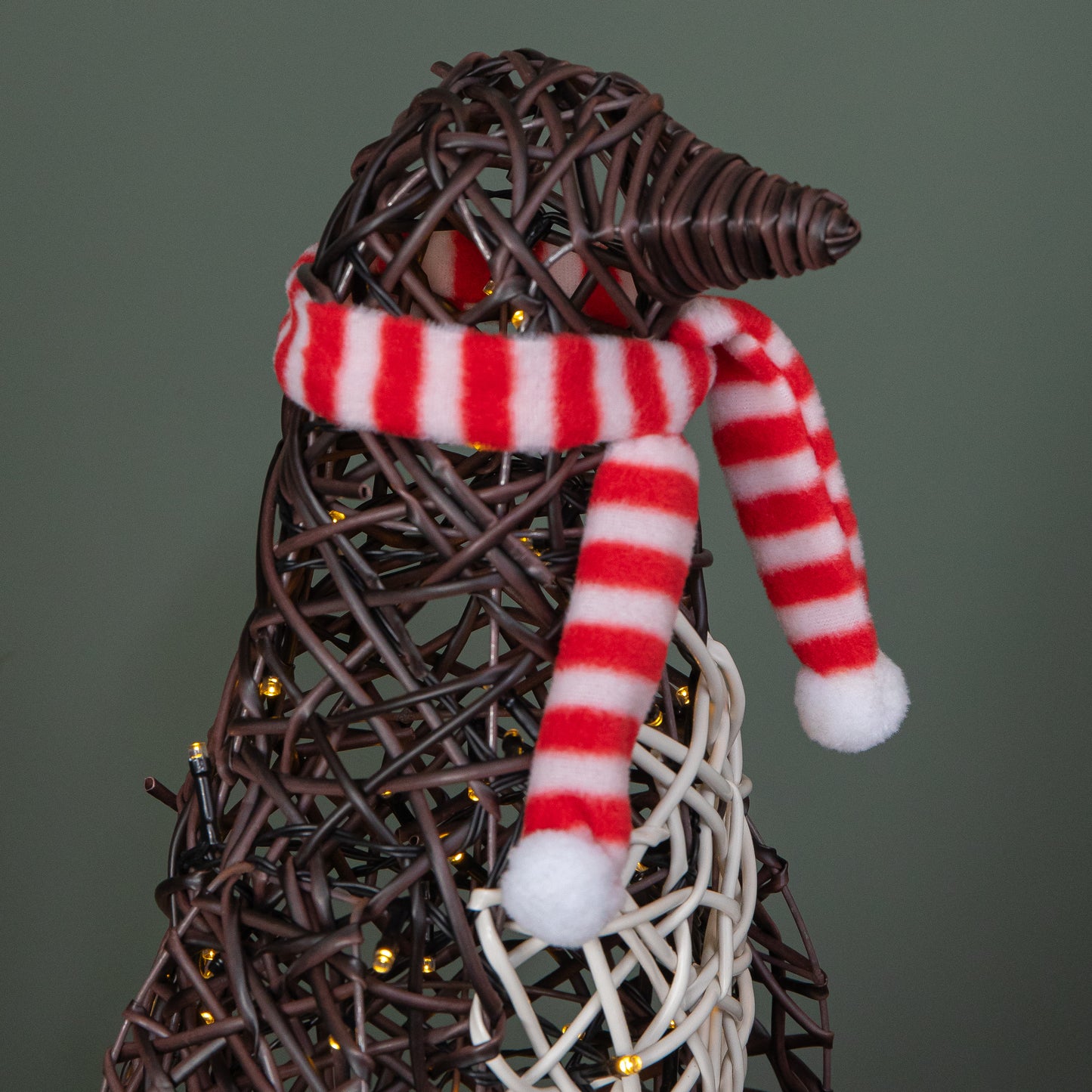 40cm Battery Operated Light up Brown Christmas Penguin with 60 Warm White LEDs