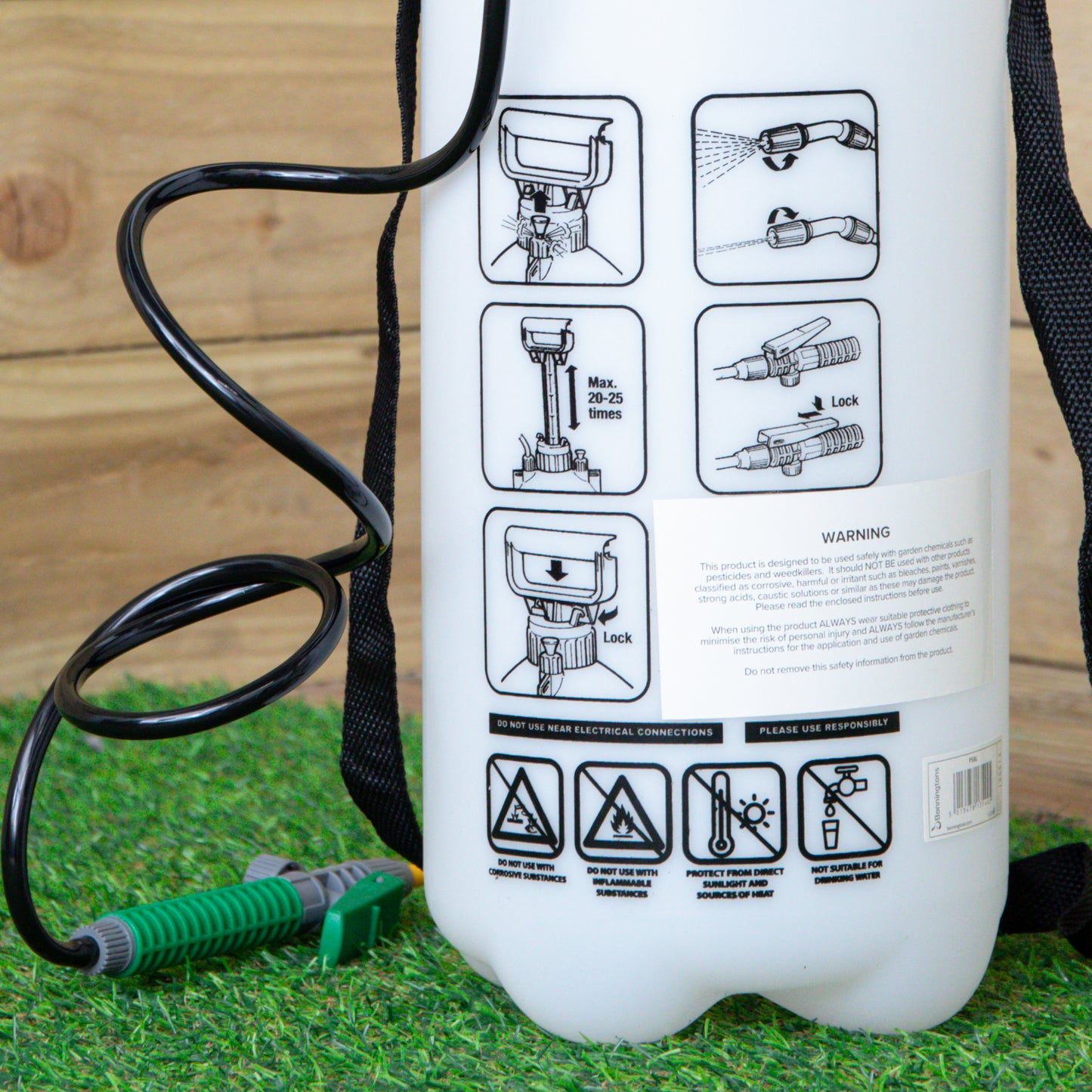 8 Litre Garden Pressure Sprayer with Shoulder Strap & Lance