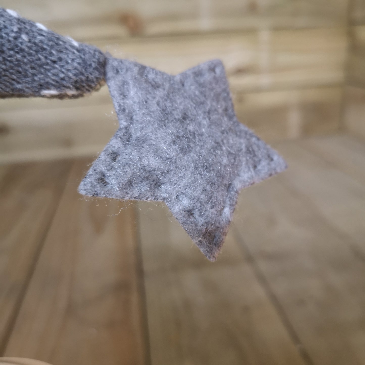 Festive Christmas Sitting Gonk with Dangly Legs & LED Light 48cm GREY