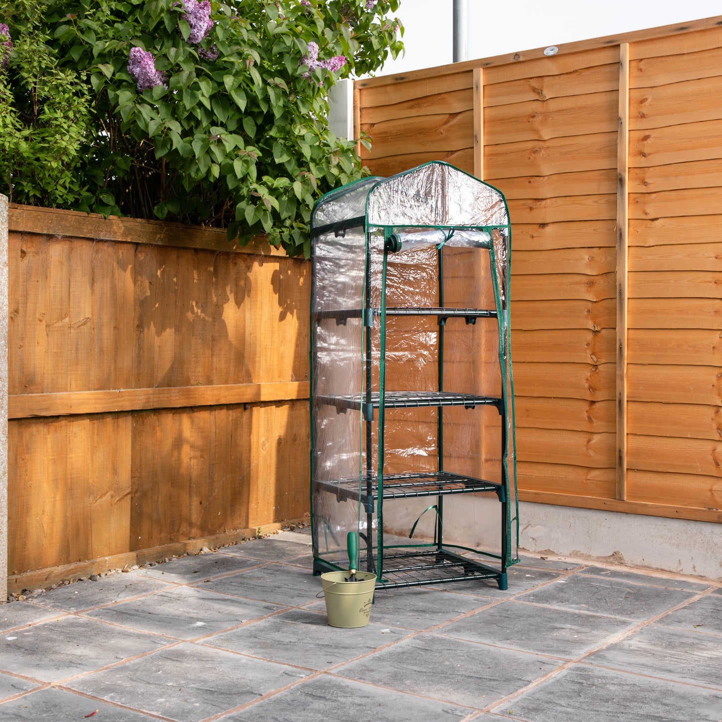 1.3m x 0.5m 4 Tier Greenhouse with Steel Frame and Removable PVC Cover