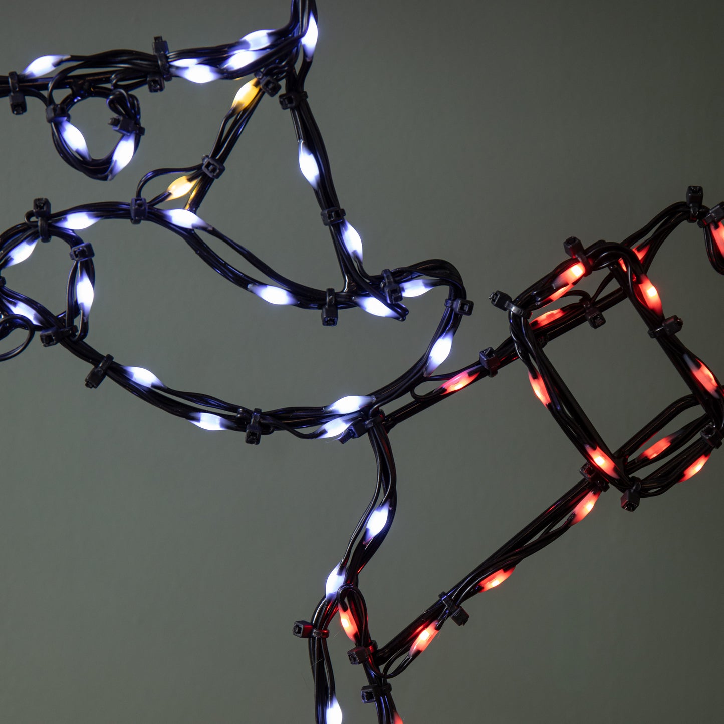 59cm x 45cm Light up FlexiBrights Christmas Santa Silhouette with 237 Multi-Coloured LEDs