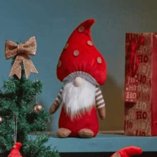 50cm Red Soft Festive Porta-Bella Christmas Mushroom Gonk Decoration