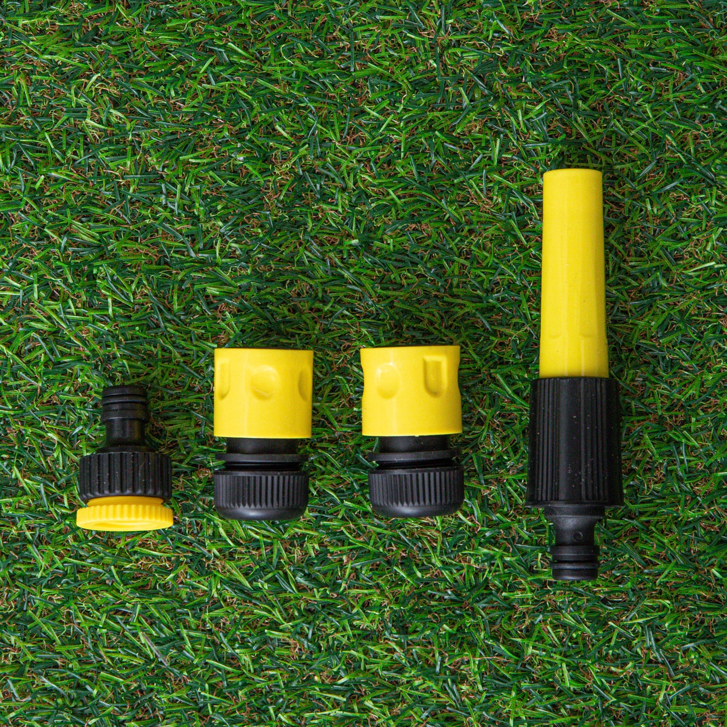 25m Yellow Reinforced Kink Resistant Garden Hose Pipe with Connectors 