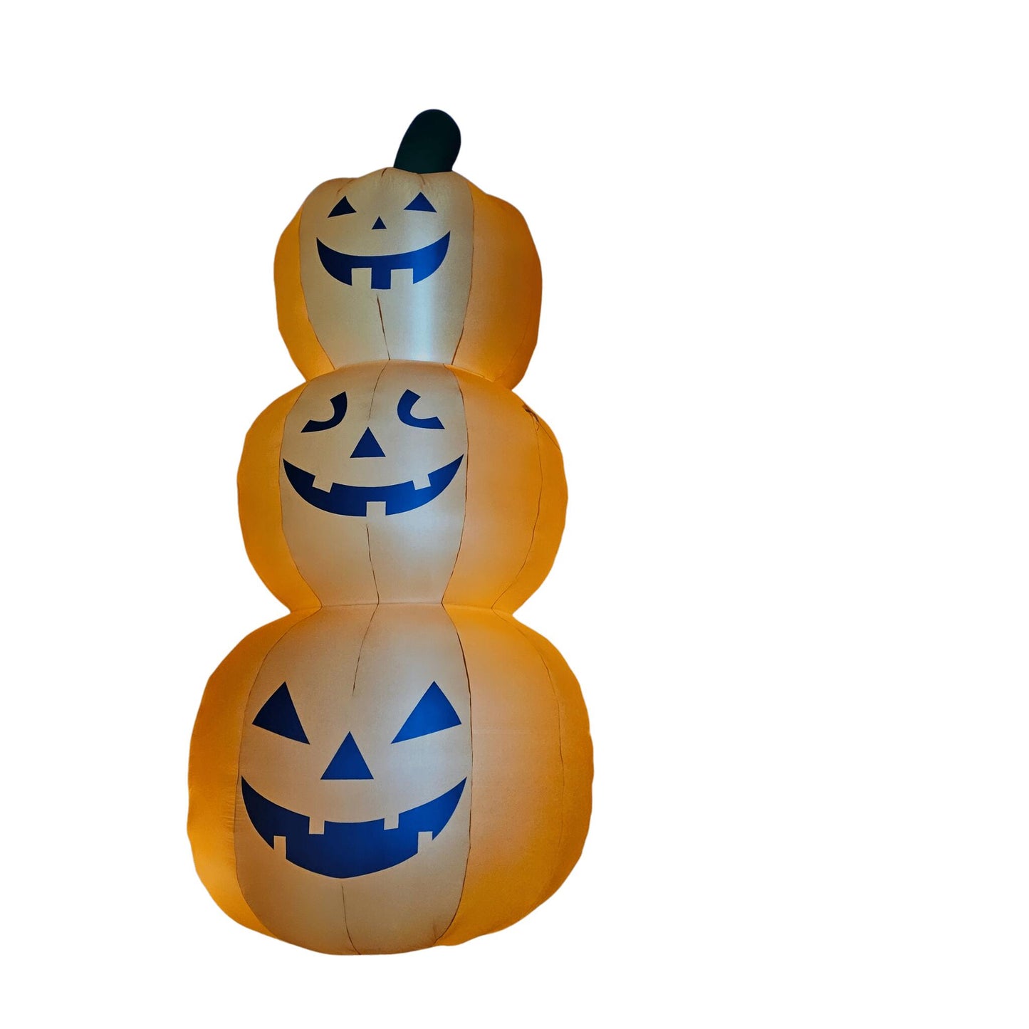 Giant: 20ft (6m) Inflatable Light up Halloween Stacked Pumpkin Decoration with 28 LEDs