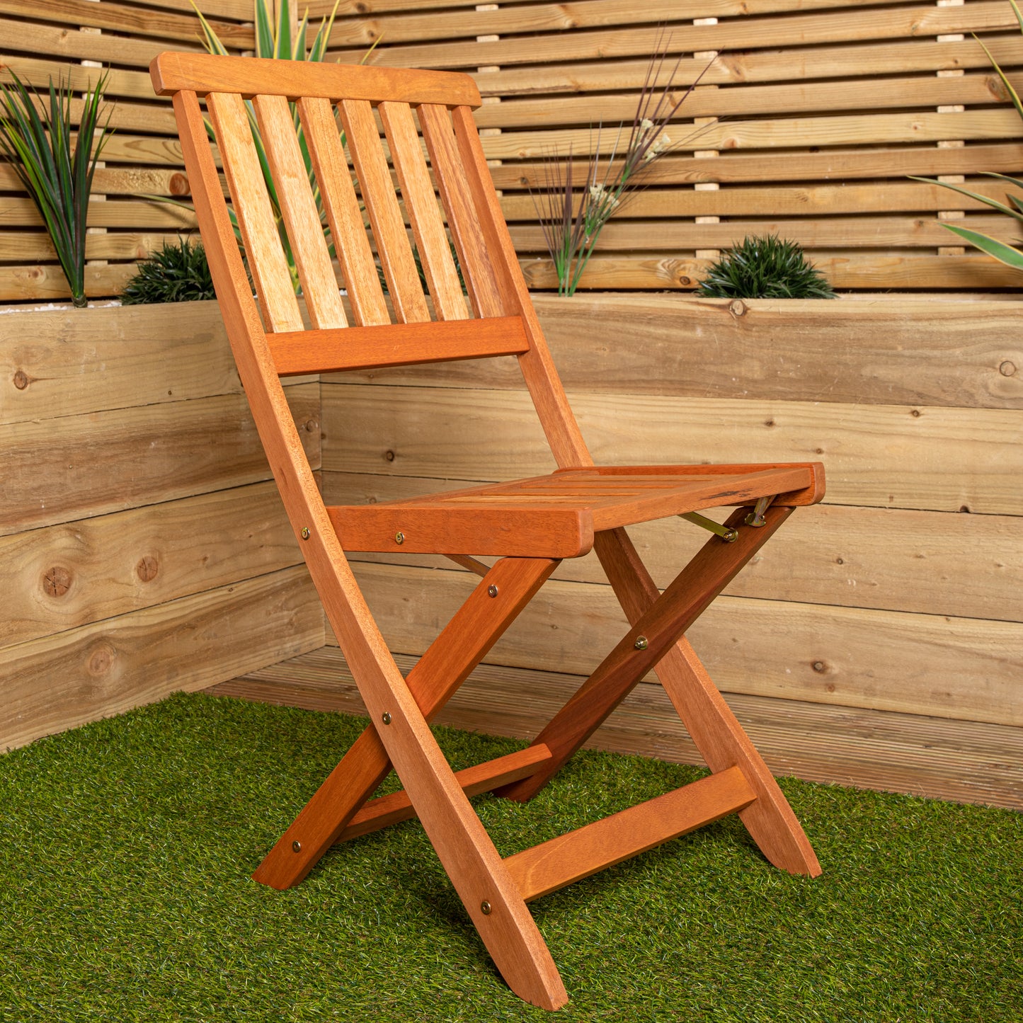 Set of 2 Bowness Outdoor Garden Patio Wooden Folding Chairs