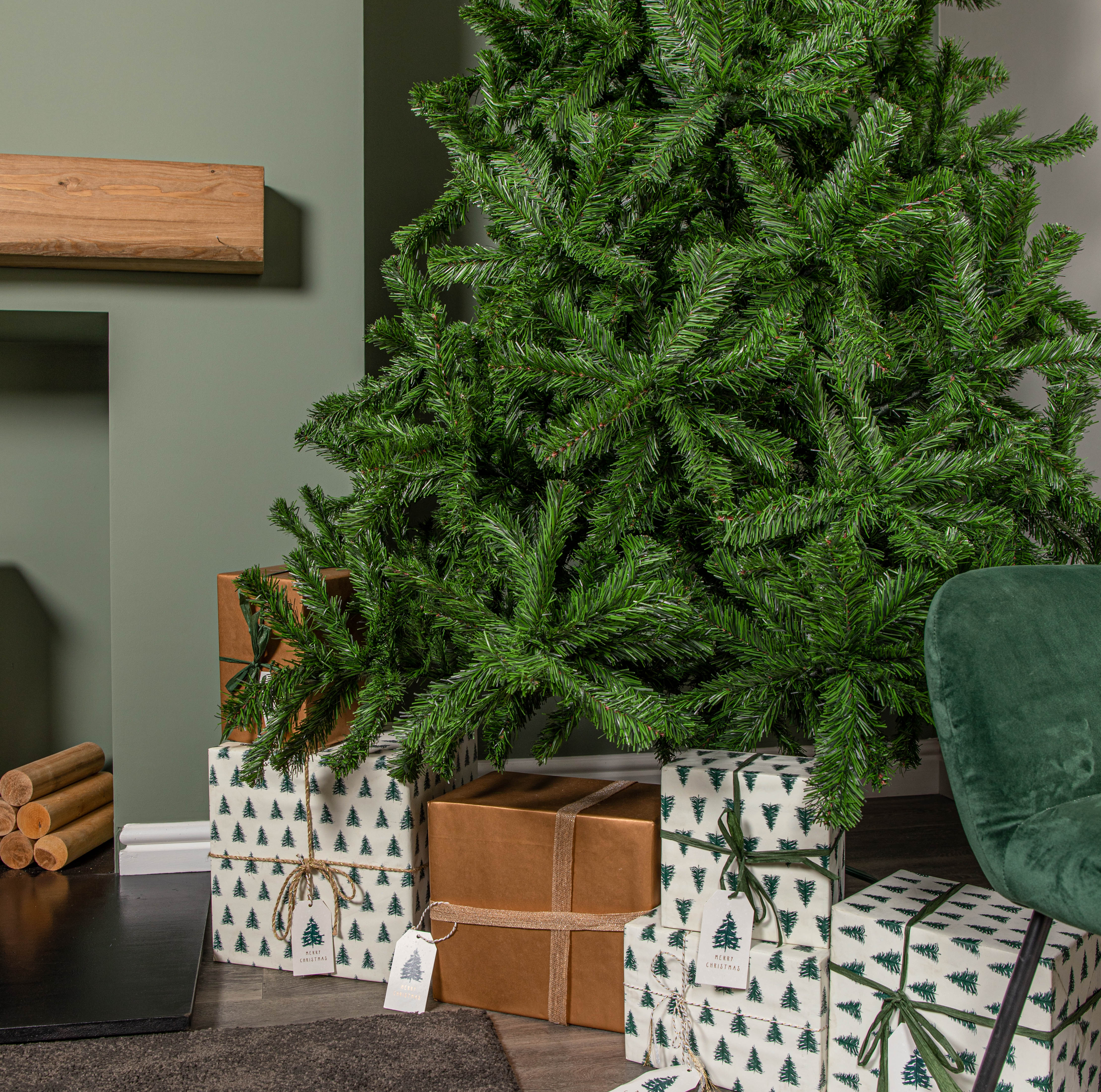 8ft (2.4m) Green Colorado Spruce Artificial Christmas Tree with