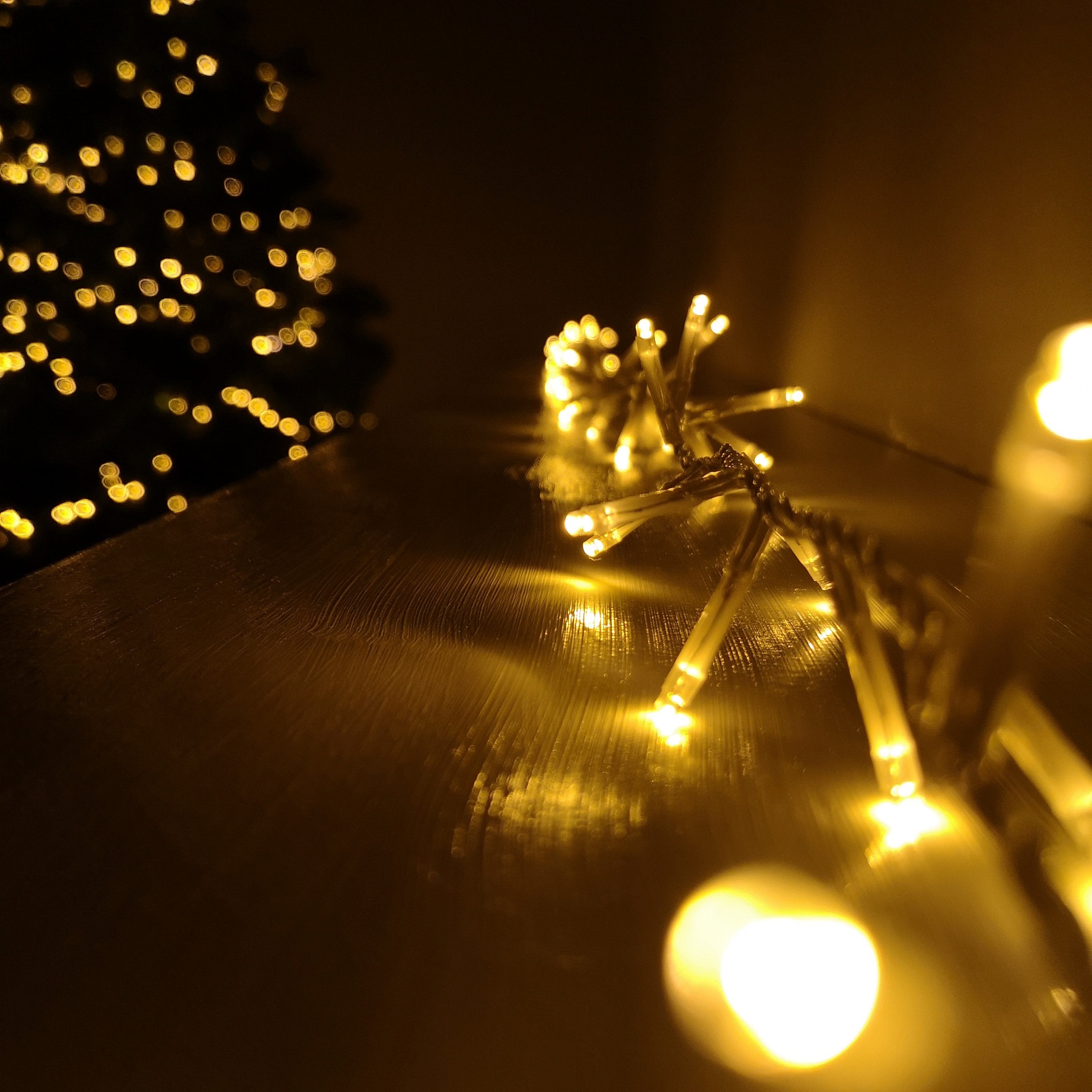 37.5m 1500 LED TreeBrights Christmas String Lights with Timer in Vintage Gold on Clear Cable