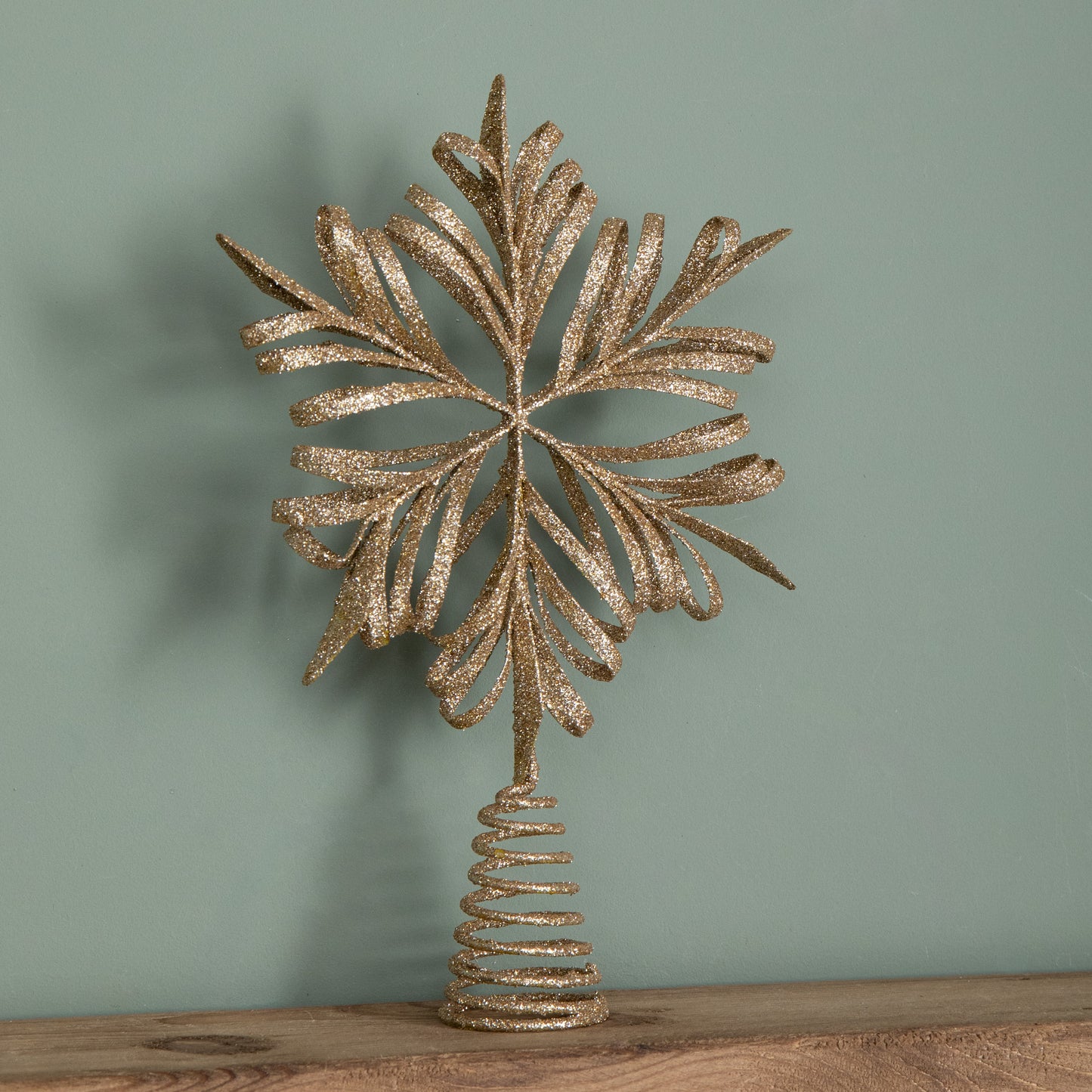 29cm Antique Gold Snowflake Christmas Tree Topper