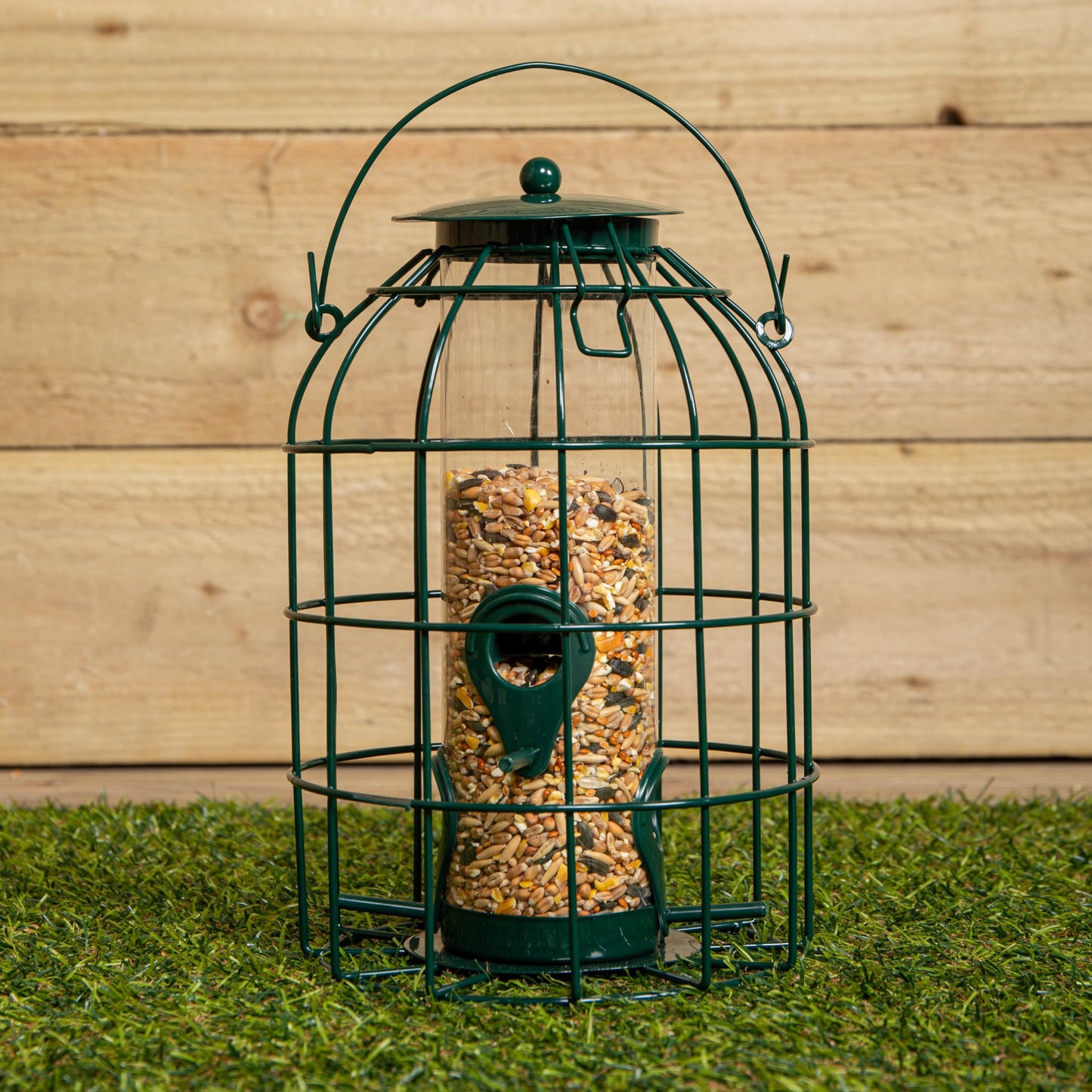 Pack of 3 Natures Market Wild Bird Hanging Nut Seed & Fat Ball Feeder with Squirrel Guard