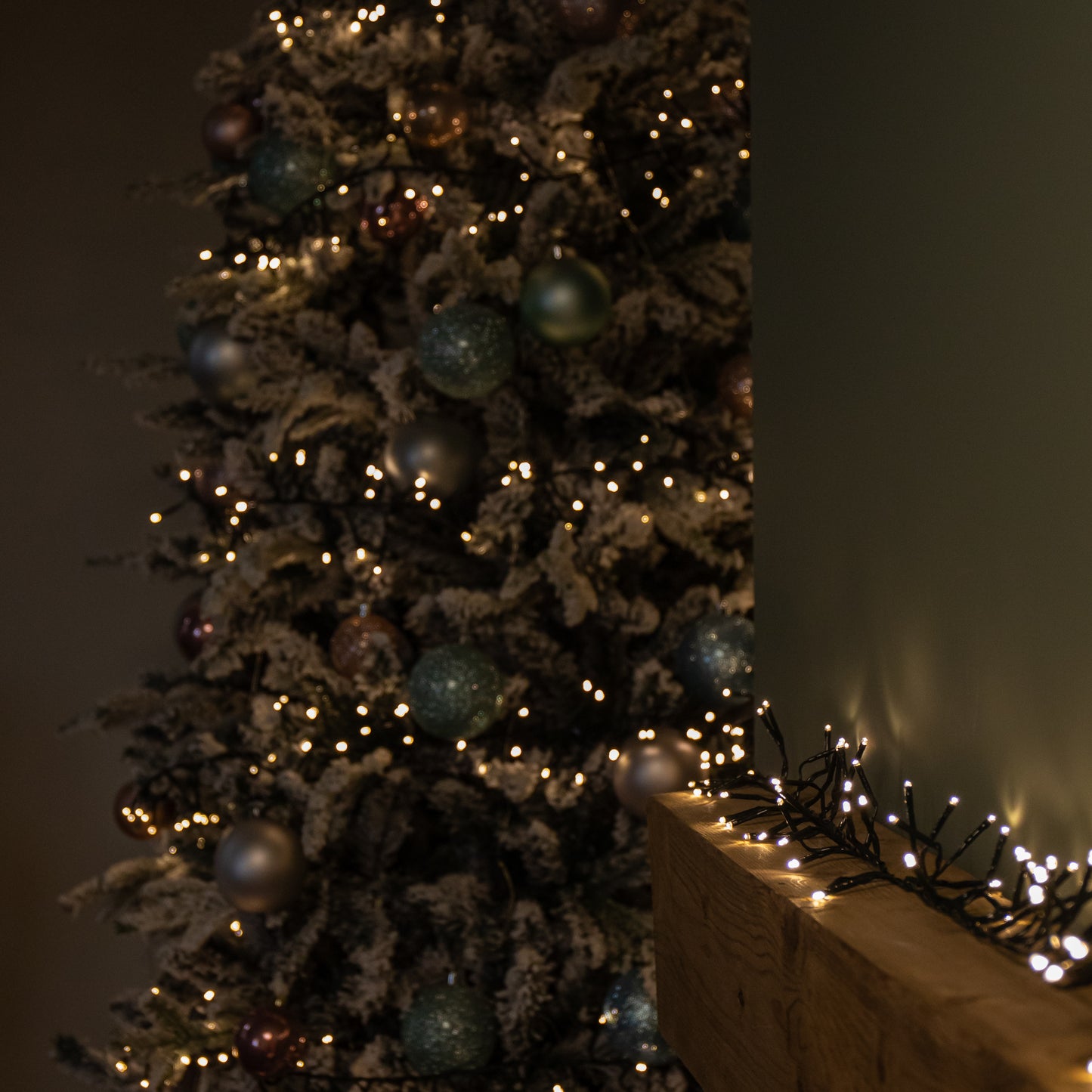 18.5m 1440 LED Christmas Cluster Multi-Action String Lights with Timer in Warm White