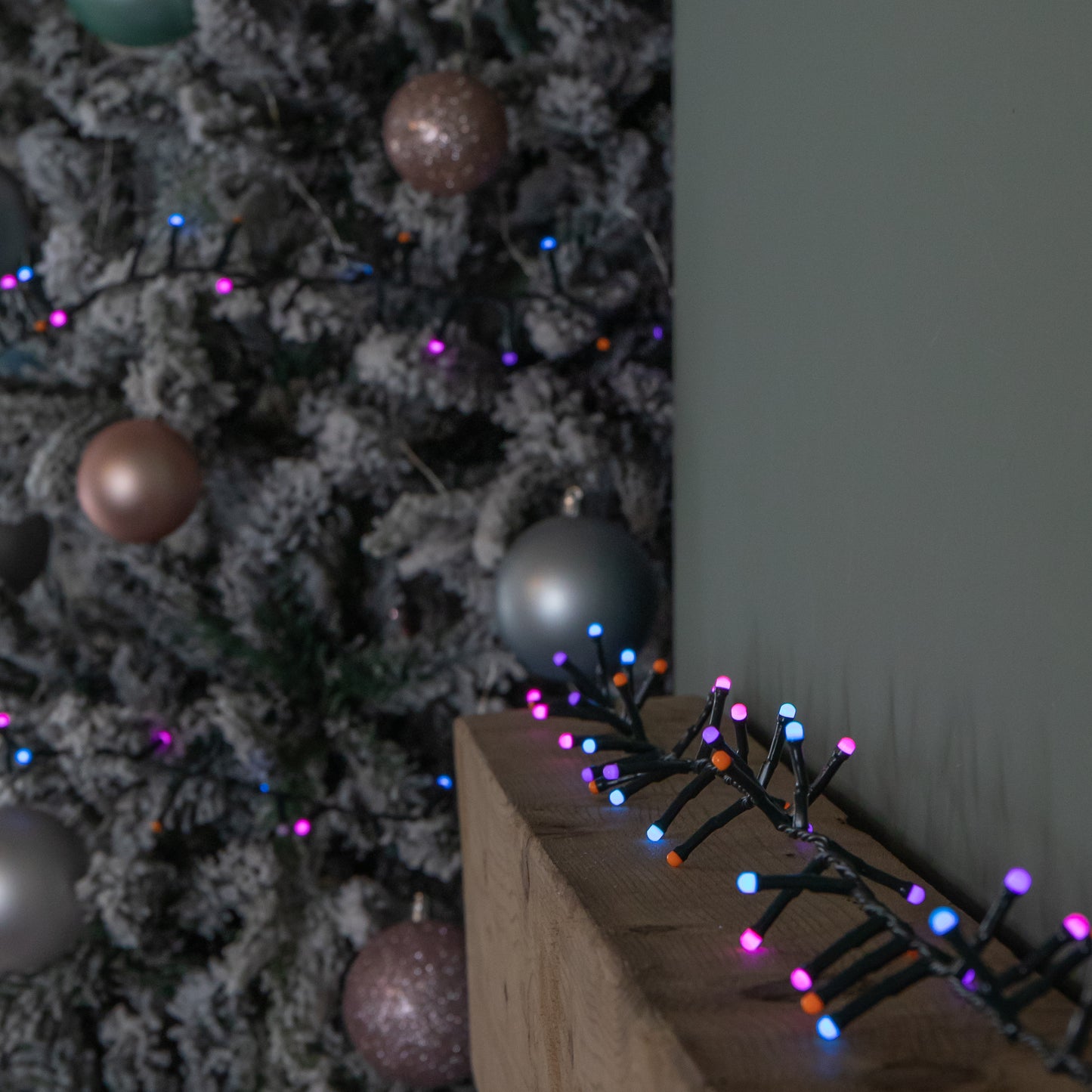 9m 360 LED Battery Operated Christmas BerryBrights String Lights in Rainbow