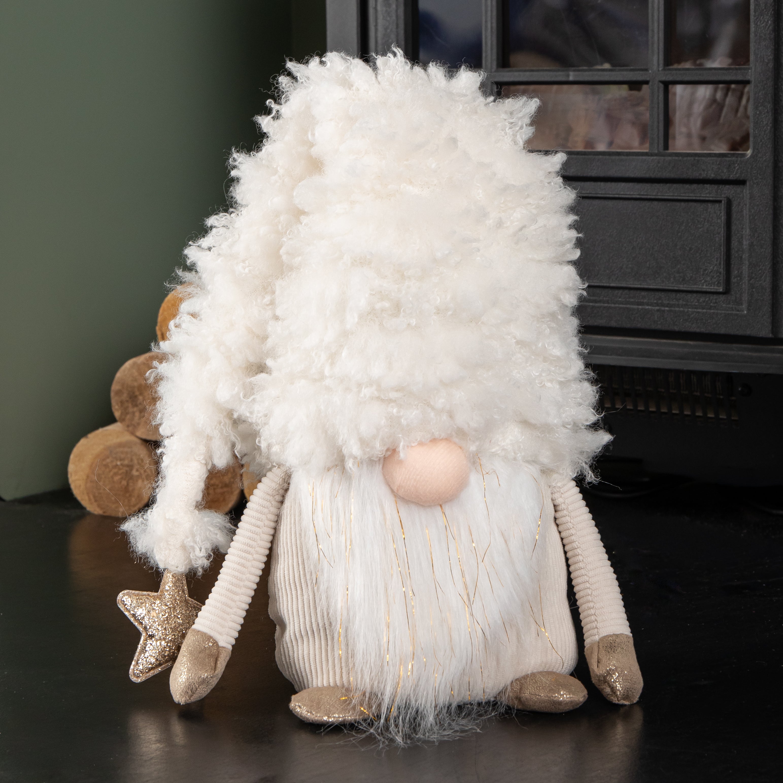 28cm White Super Soft Christmas Snow Gonk Decoration