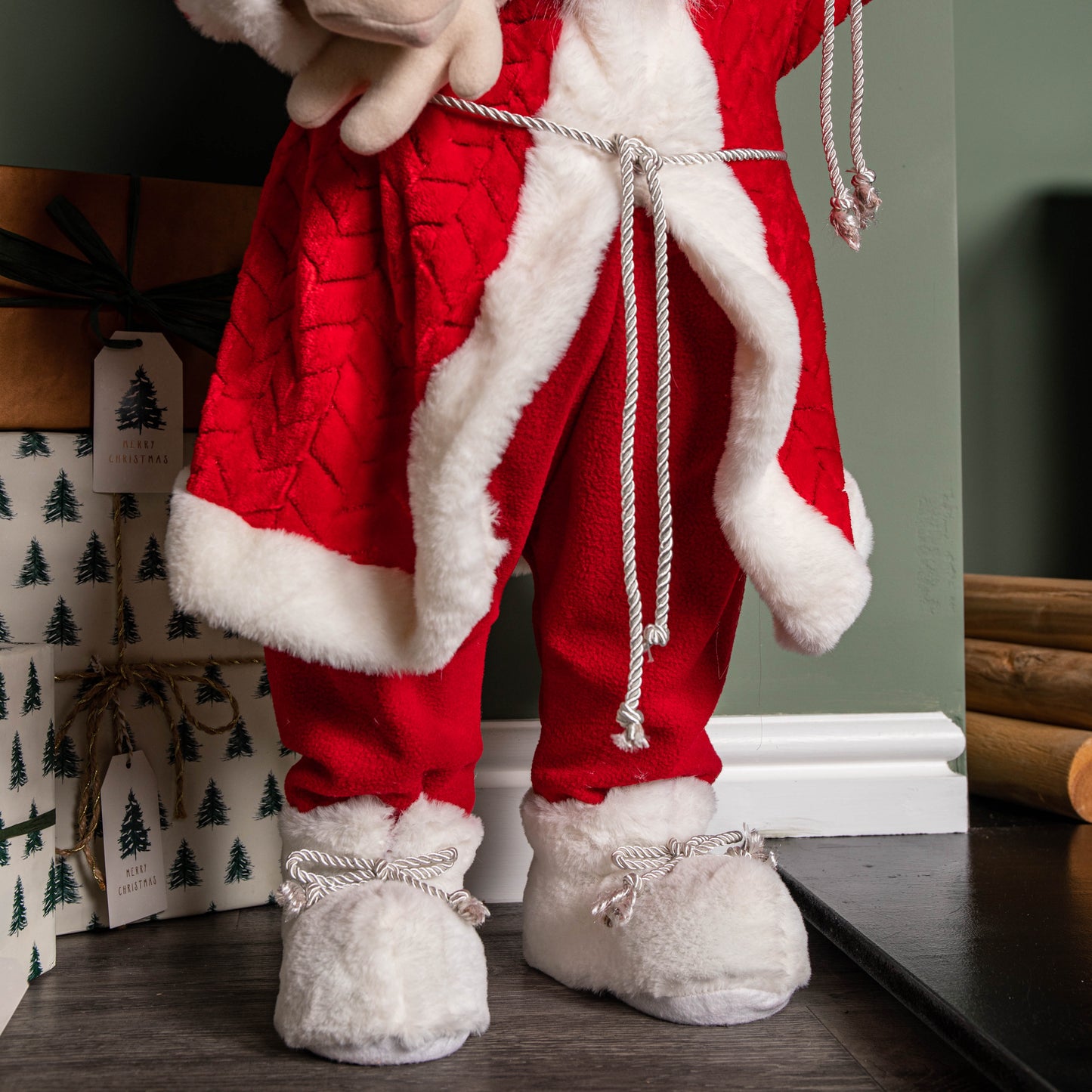 80cm Red Standing Mega Papa Noel Santa Claus Indoor Decoration