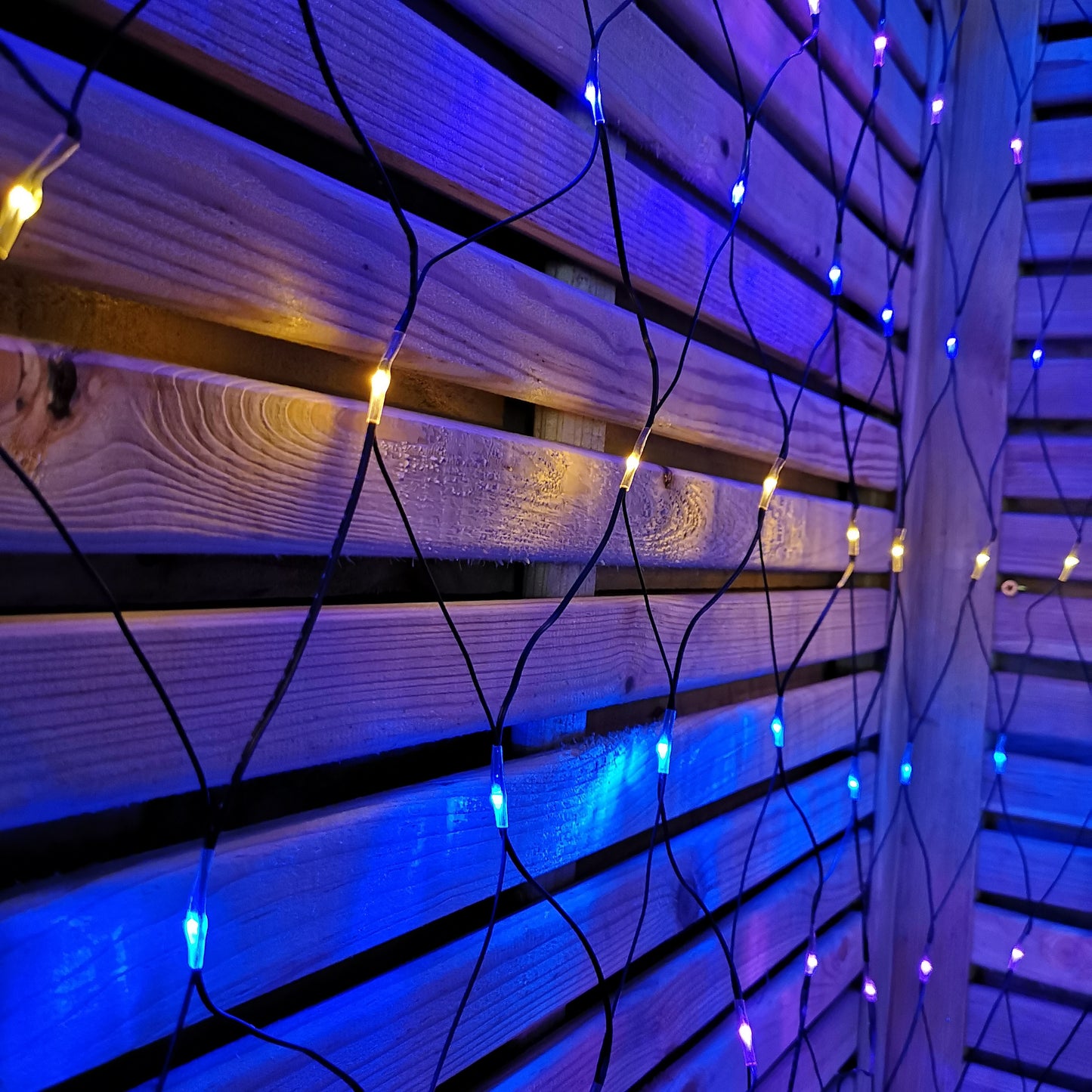 3.5m Multi Function Rainbow LED Net Lights Christmas Decorations with Timer