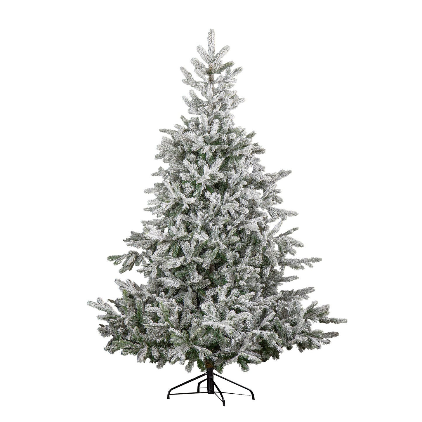7ft (2.1m) Snowy Grandis Fir Artificial Christmas Tree with 2326 Tips & Metal Stand 