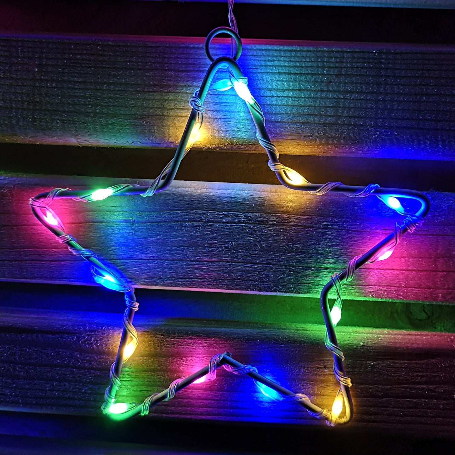 1.2m Multi Colour LED Star Curtain Lights Christmas Decorations