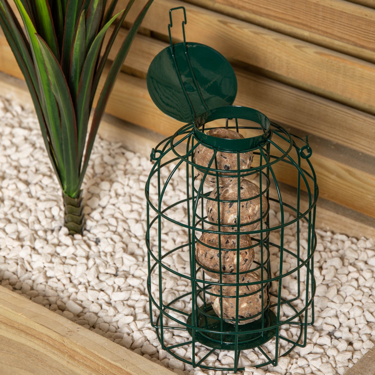 Pack of 2 Wild Bird Fat Ball Feeder with Squirrel Guard