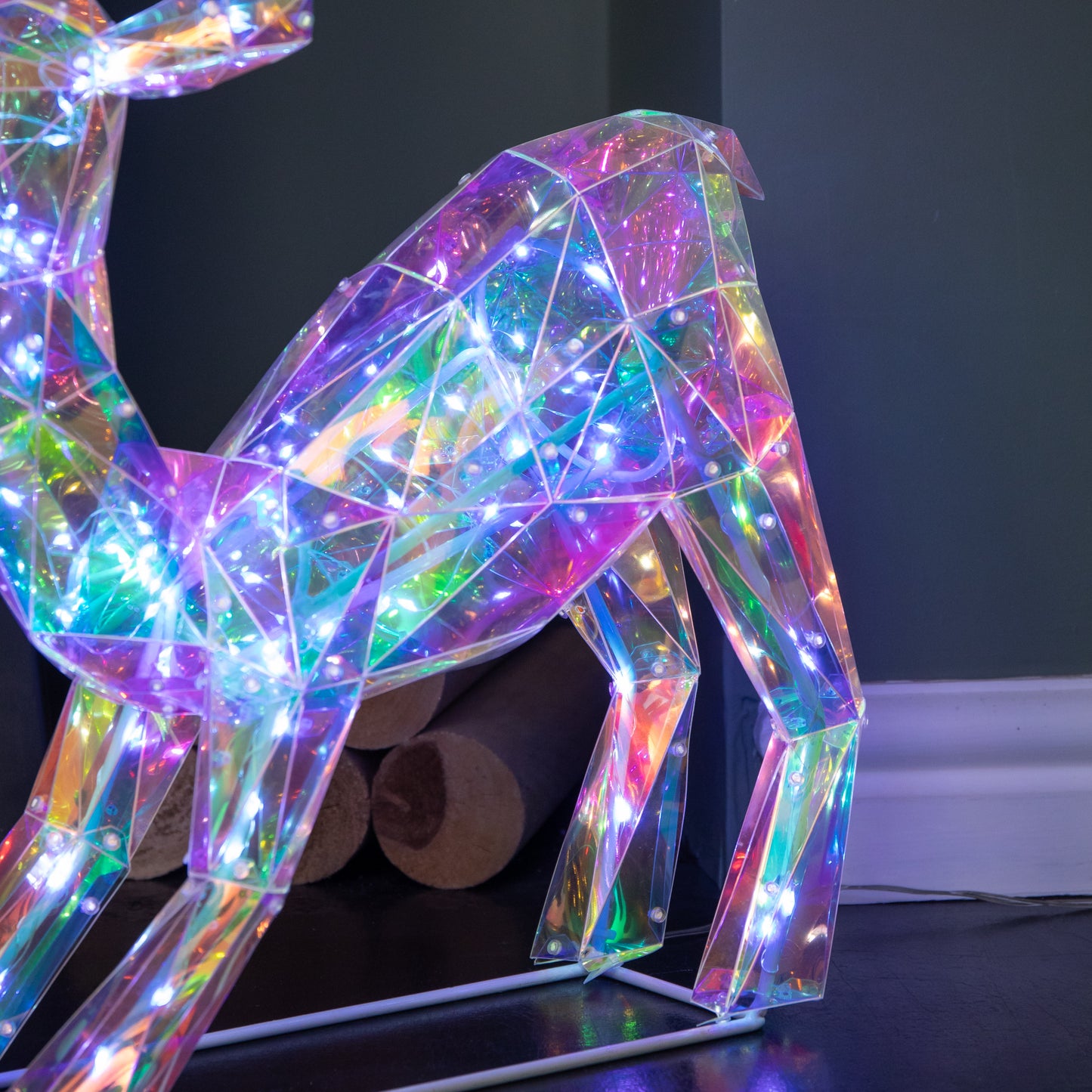 Factory Seconds: 40cm Light up Iridescent DreamLights Christmas Fawn with 100 White LEDs