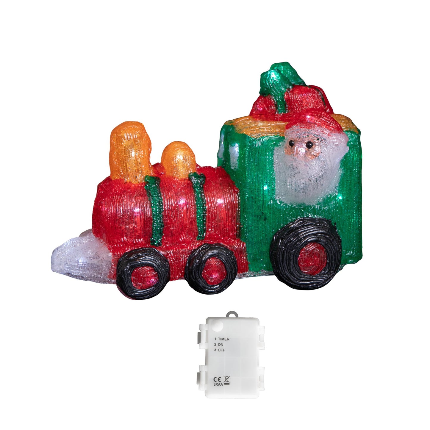 24cm Battery Operated Light up All Aboard Christmas Train with LEDs