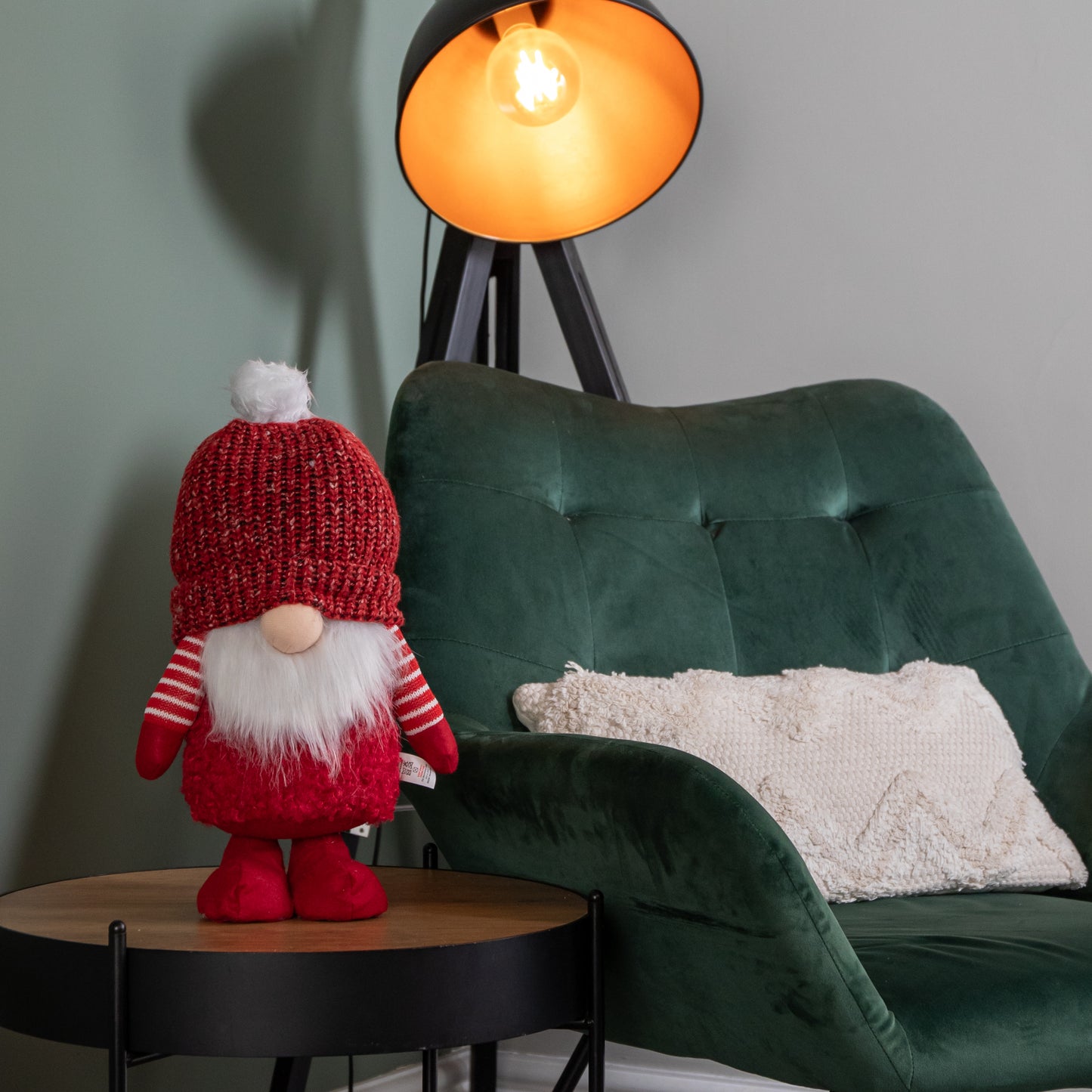 40cm Large Red Gonk with Bobbly Hat Christmas Decoration