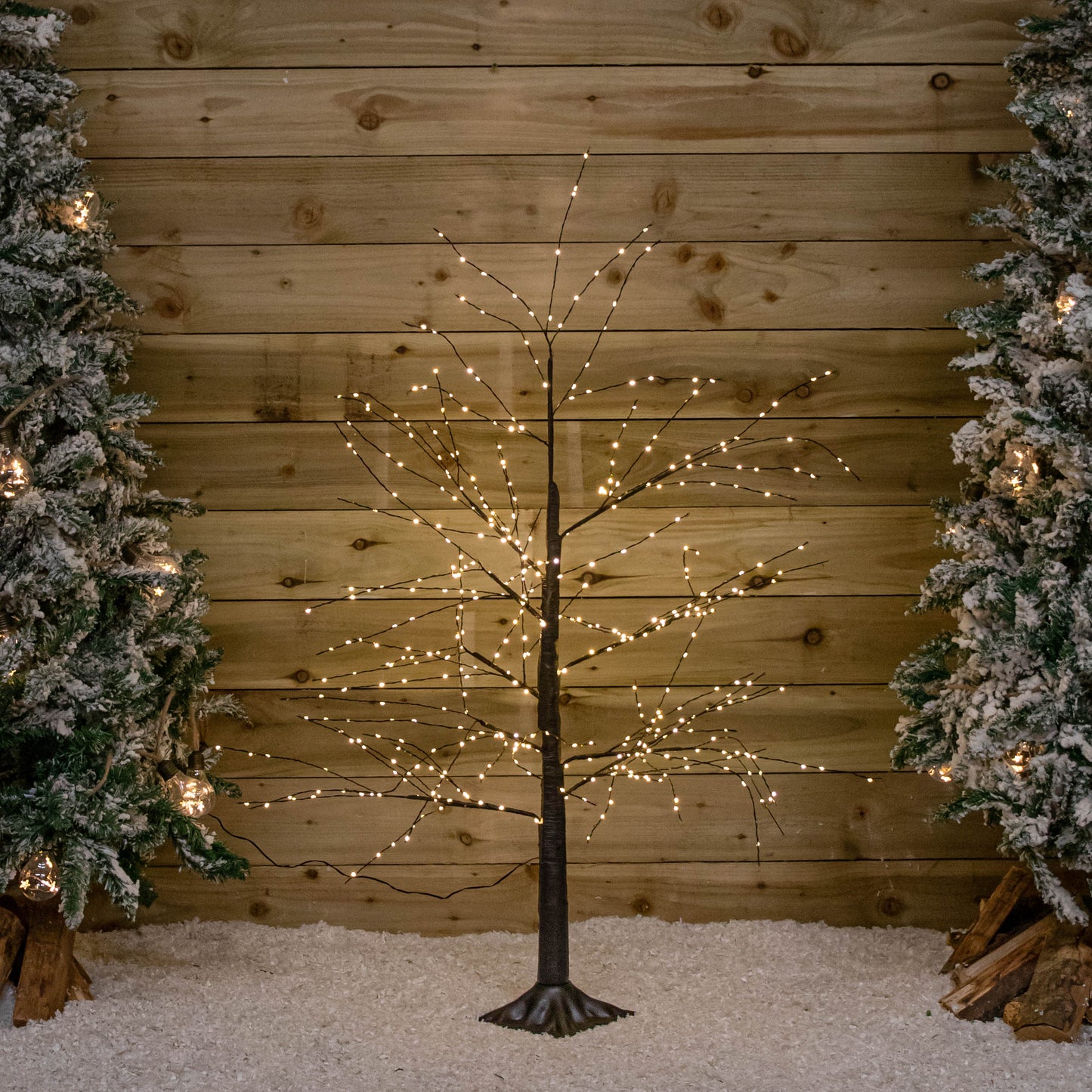 Factory Seconds: 4ft (1.2m) Light up Black Micro Dot Christmas Tree with 500 Static & Twinkling Warm White LEDs