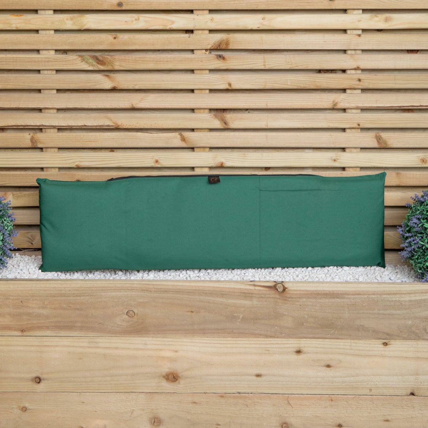 99 x 20 x 5cm Cushion Back for 2 Seater Wooden Garden Bench in Green