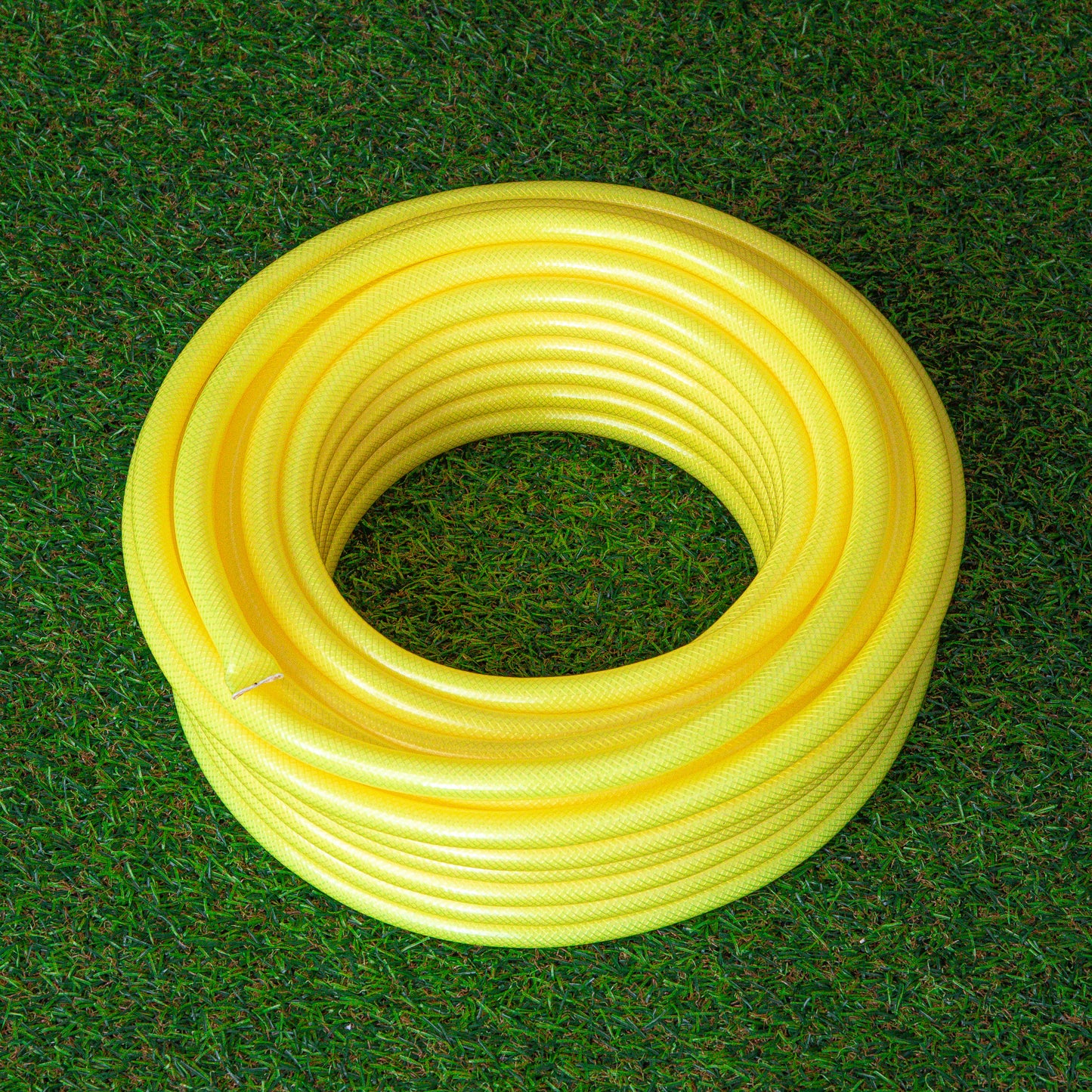 25m Yellow Reinforced Kink Resistant Garden Hose Pipe with Connectors 