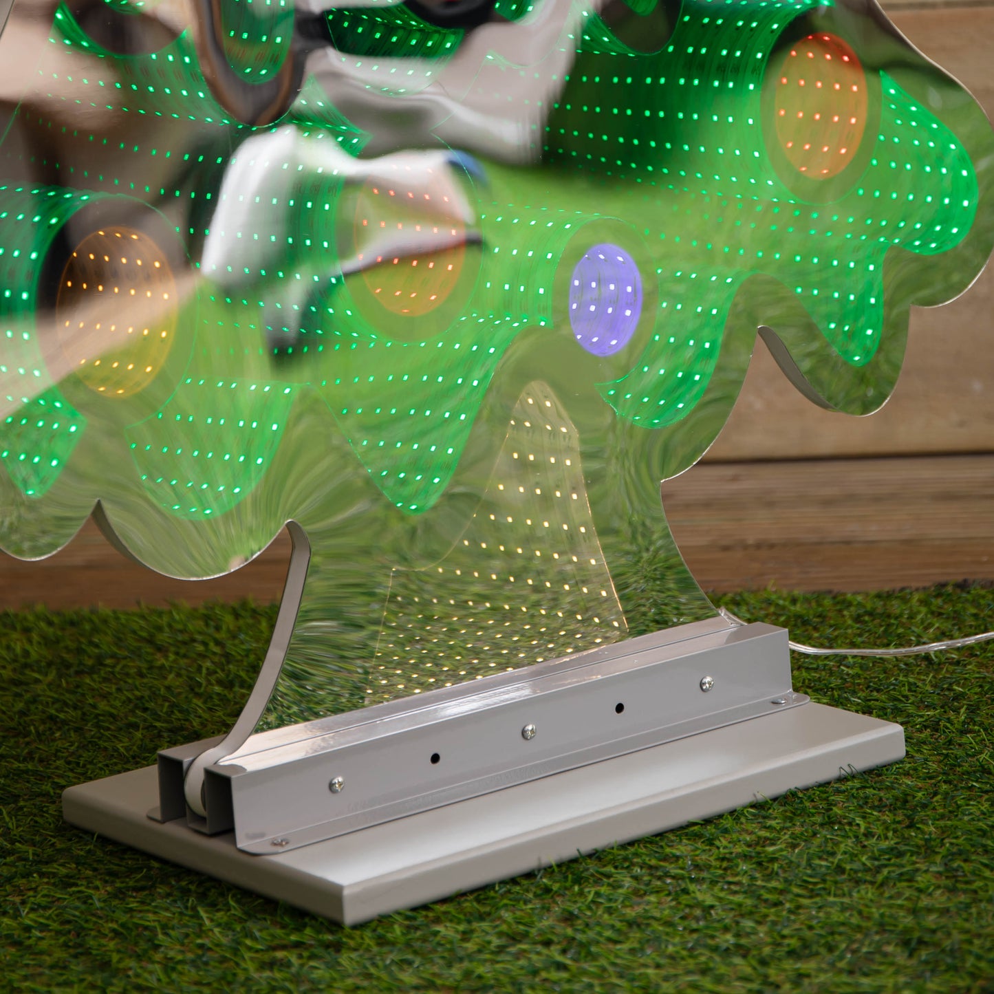 4ft (1.2m) Tall Light up Christmas Tree Infinity Decoration with Multi-Coloured LEDs