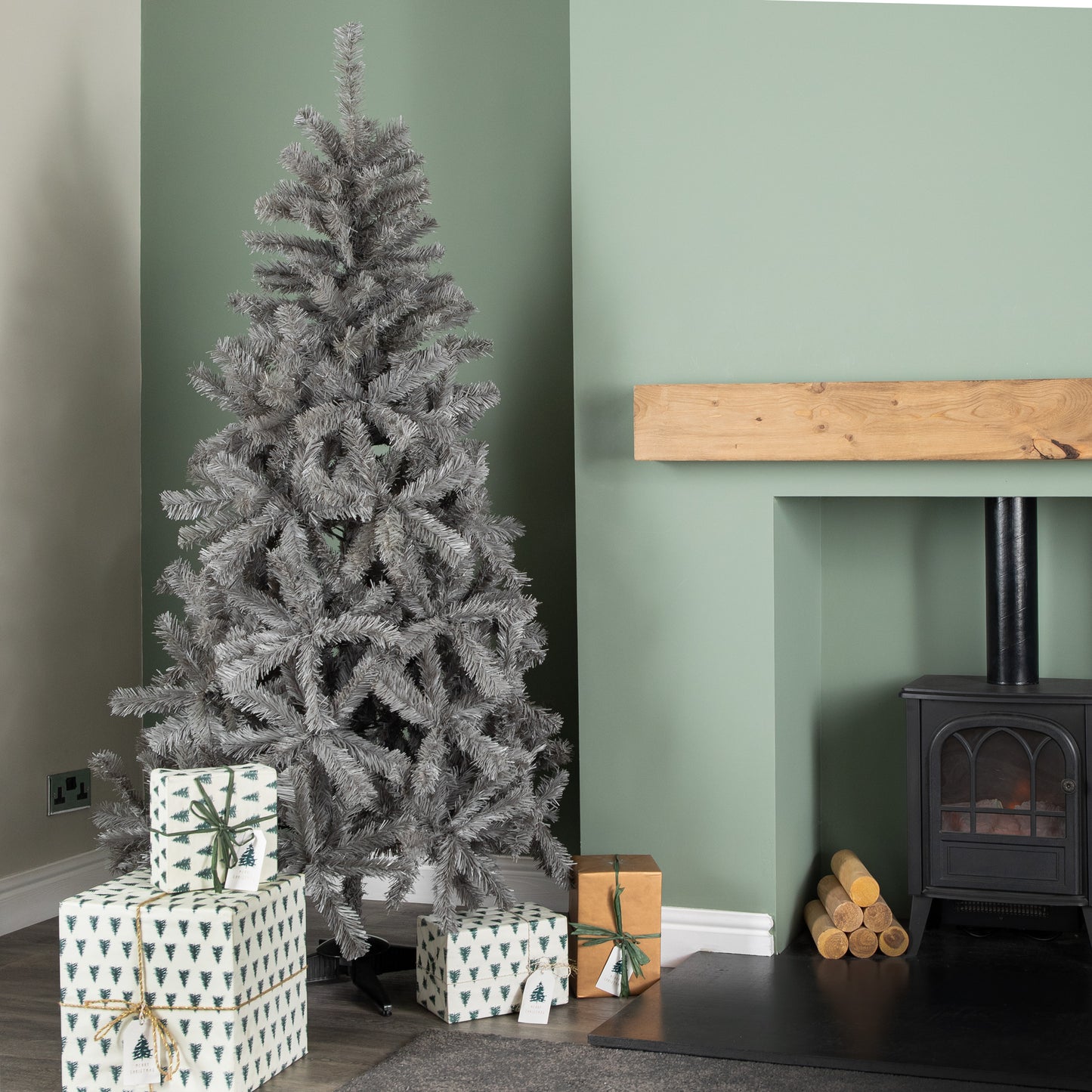 6ft (180cm) Colorado Grey Spruce Christmas Tree with Wrapped Branches & 483 Tips