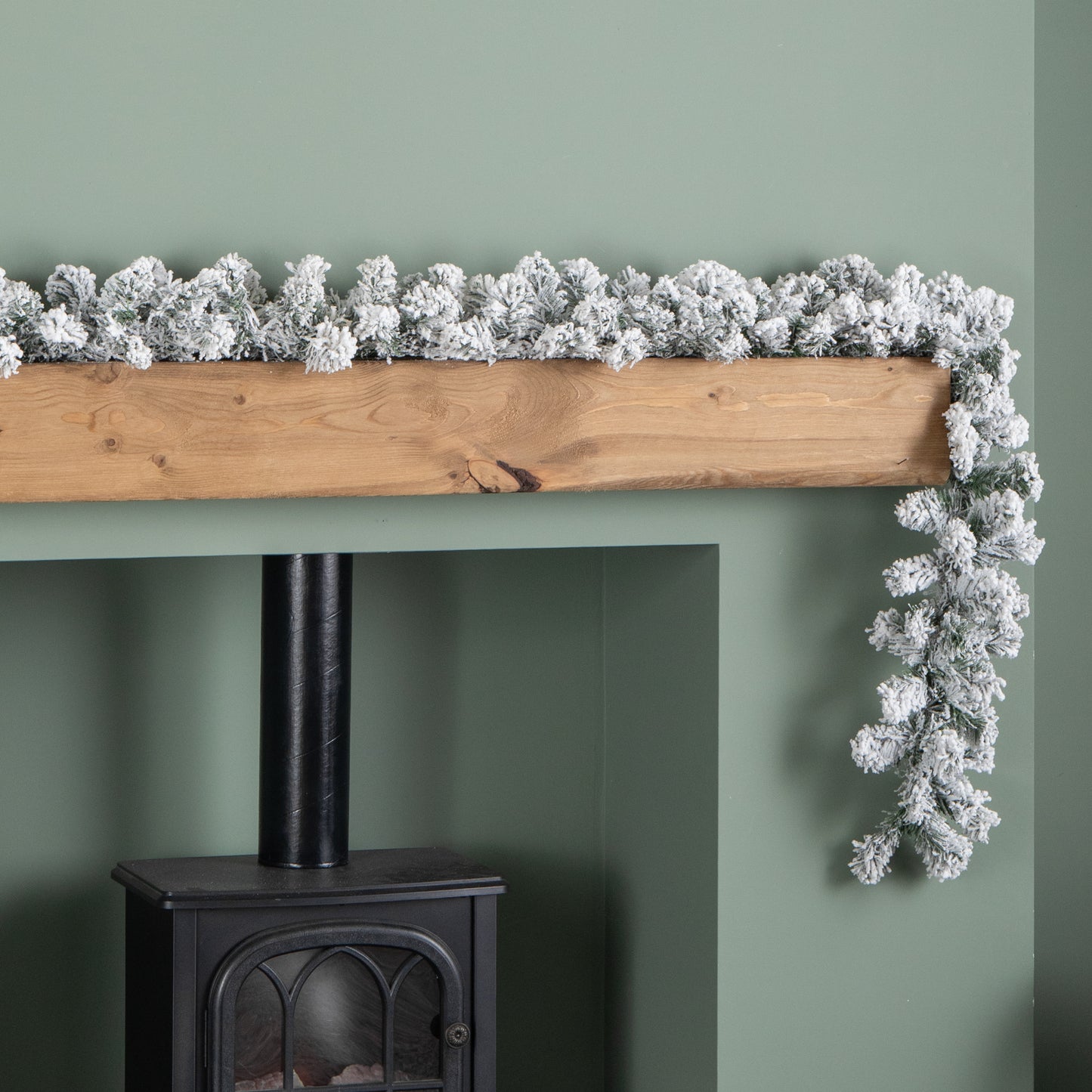 2.7m Imperial Snowy Christmas Garland with 180 Tips