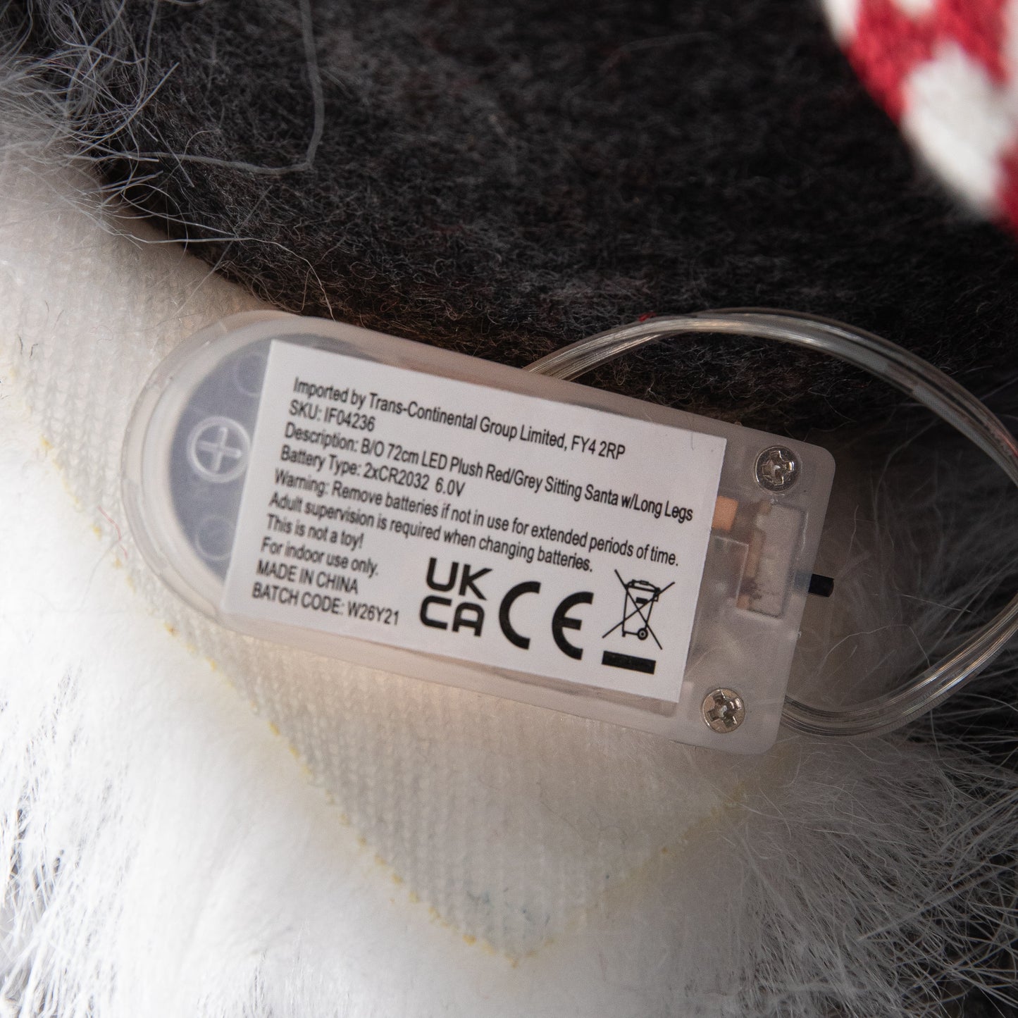 72cm Light up Christmas Gonk with Dangly Legs & Aviator Hat in Red