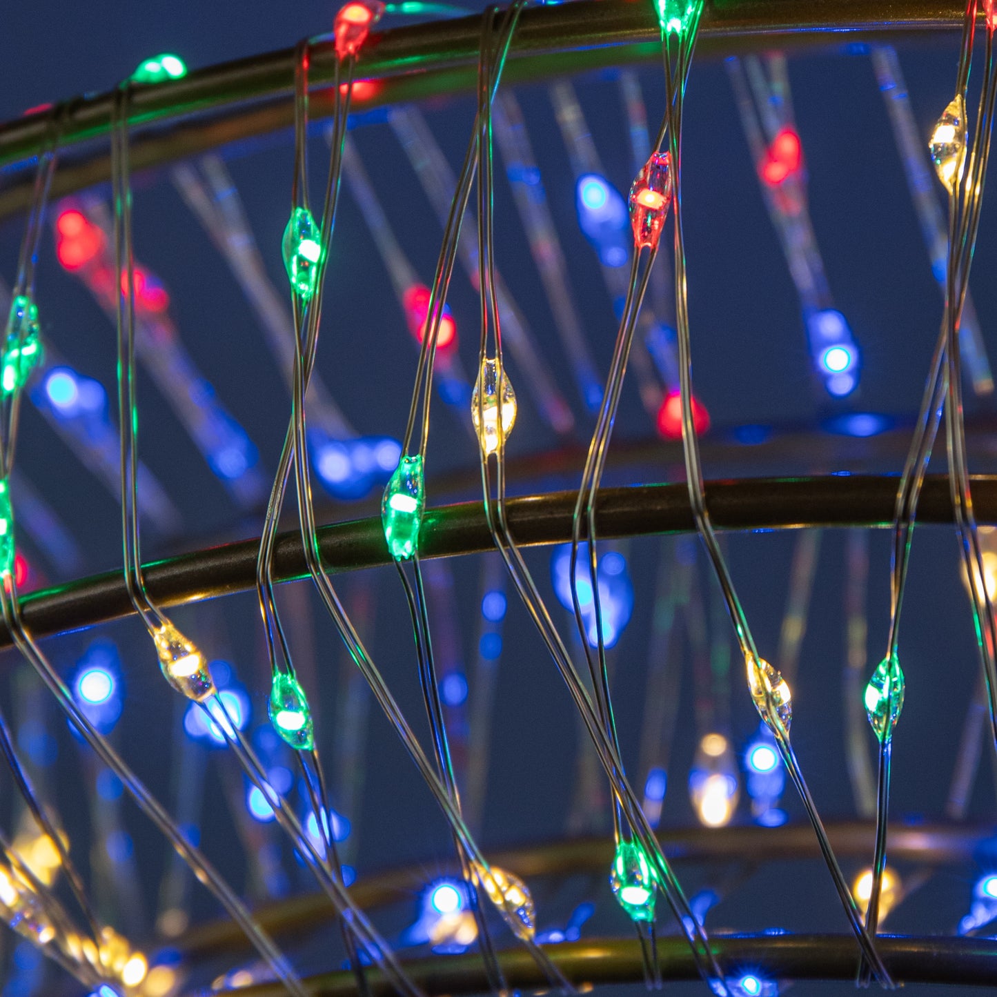 45cm Light up Christmas Wreath with 960 Multi-Coloured LEDs