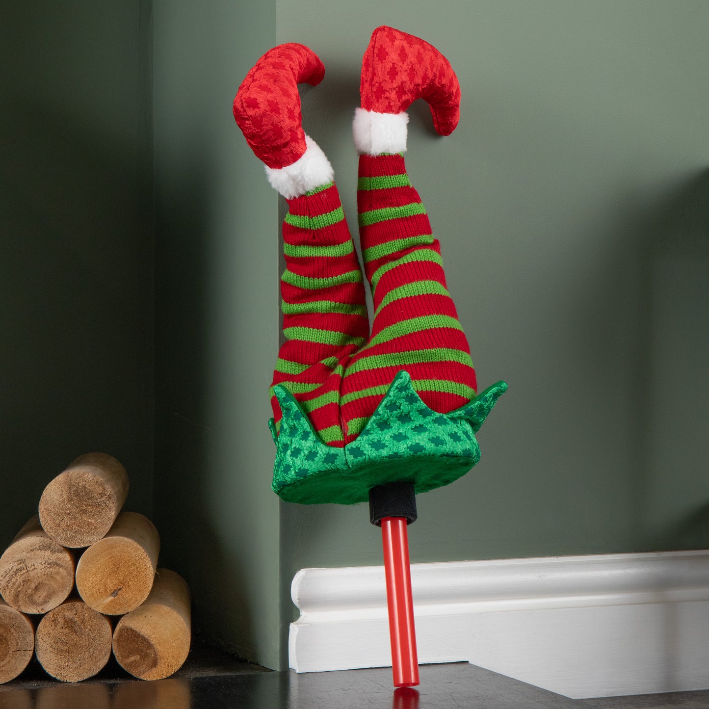 55cm Battery Operated Soft Animated Elf Kicking Legs Christmas Decoration