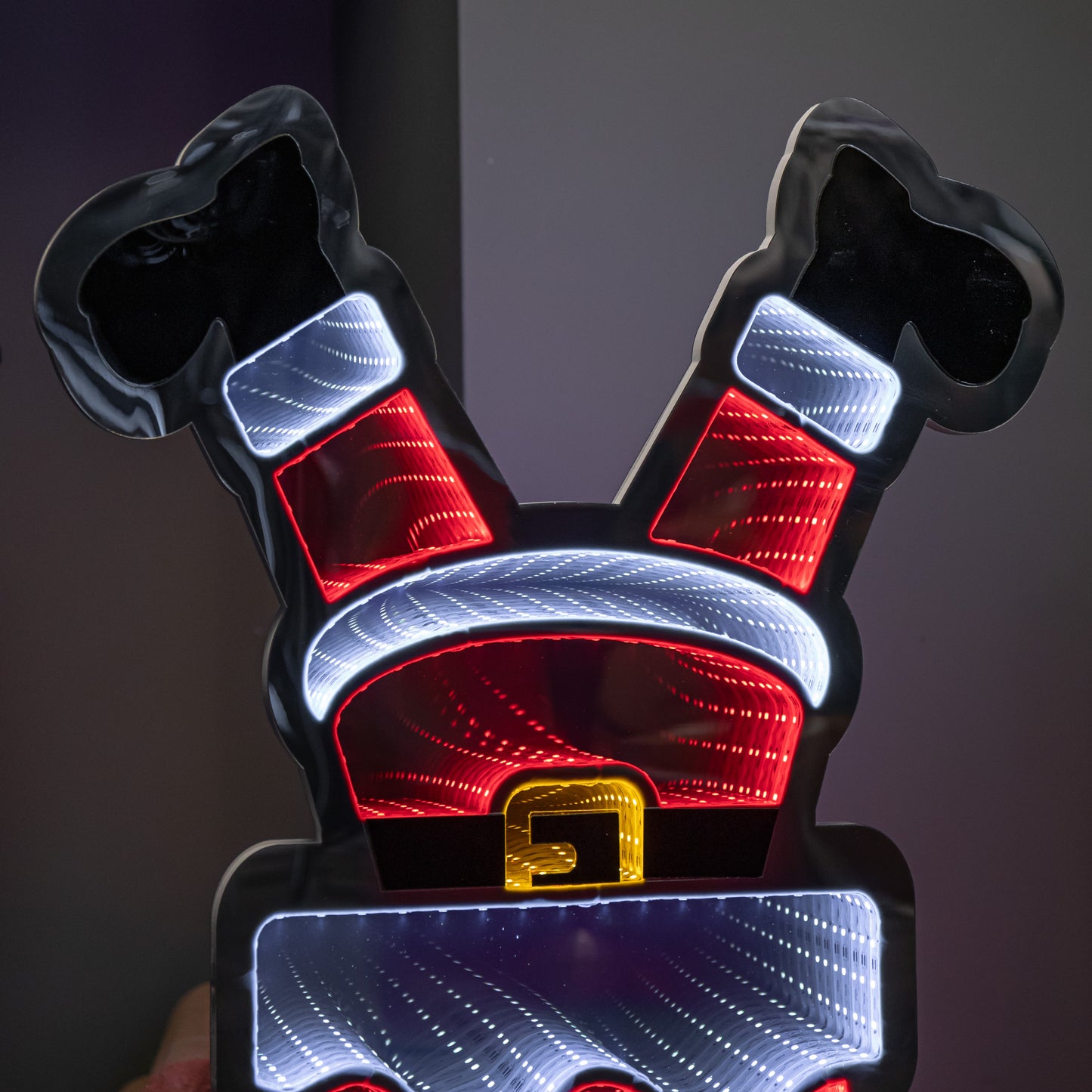 60cm Light up Santa's Leg in Chimney Christmas Infinity Decoration with LEDs