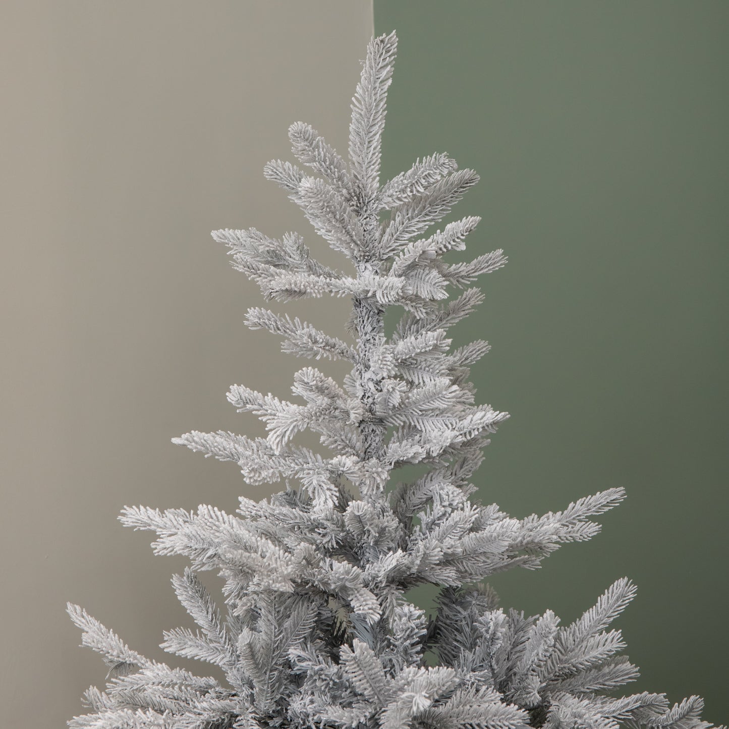 5ft (1.5m) Grey Frosted Grandis Fir Christmas Tree with Metal Stand