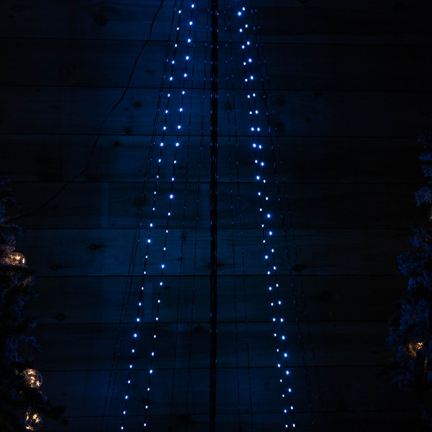 2.1m Light up Christmas Pyramid Cone Tree with 580 Multi-Action Rainbow LEDs