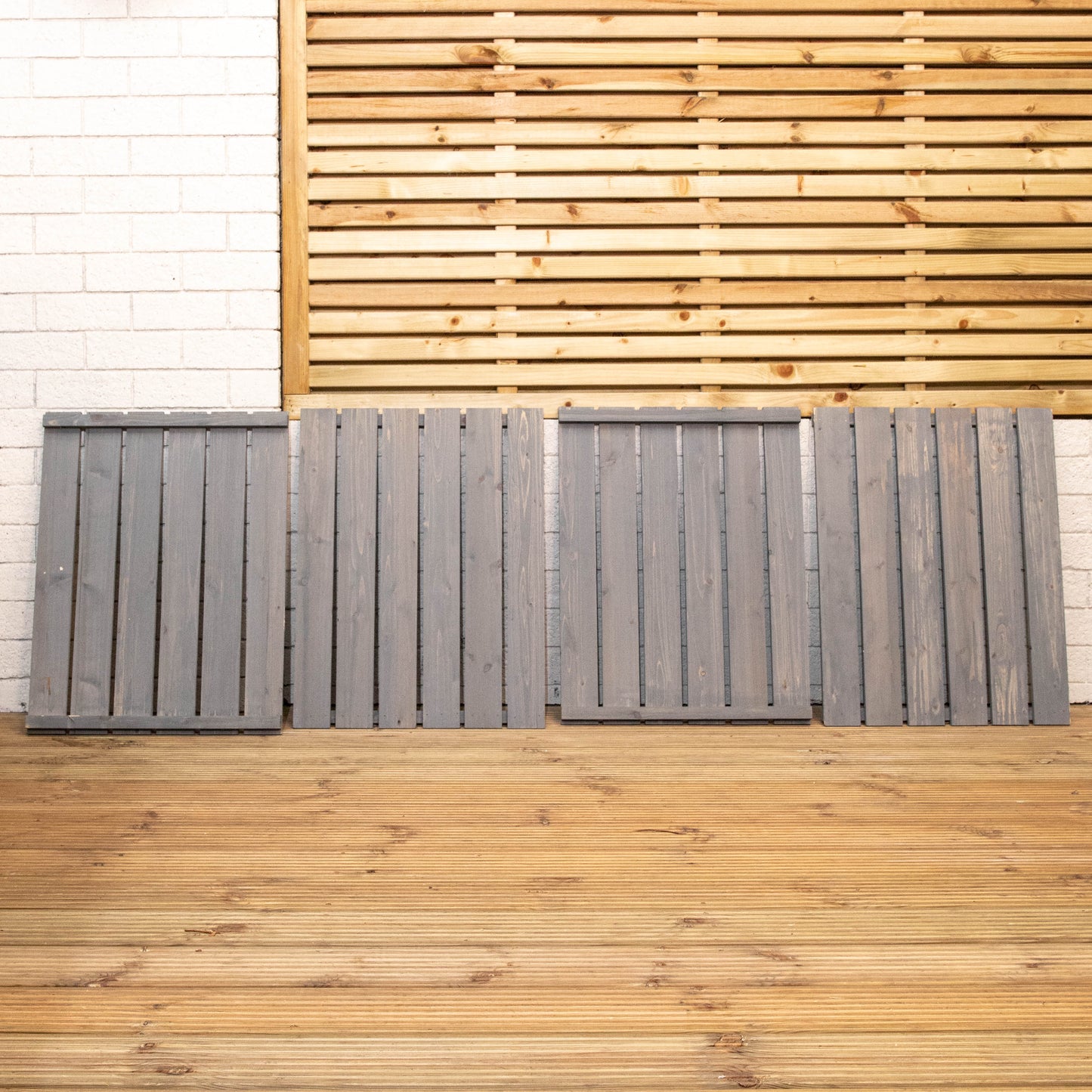 Factory Seconds: Pack of 4 Grey Washed Back Panels Only For SA-BINS3 Double Bin Storage