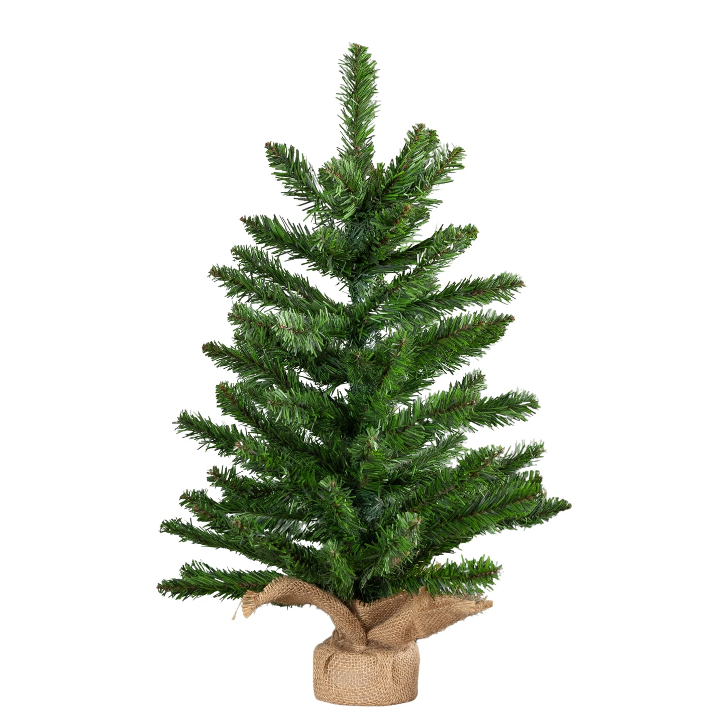 60cm Mini Richmond Christmas Tree in a Burlap Base with 72 Tips