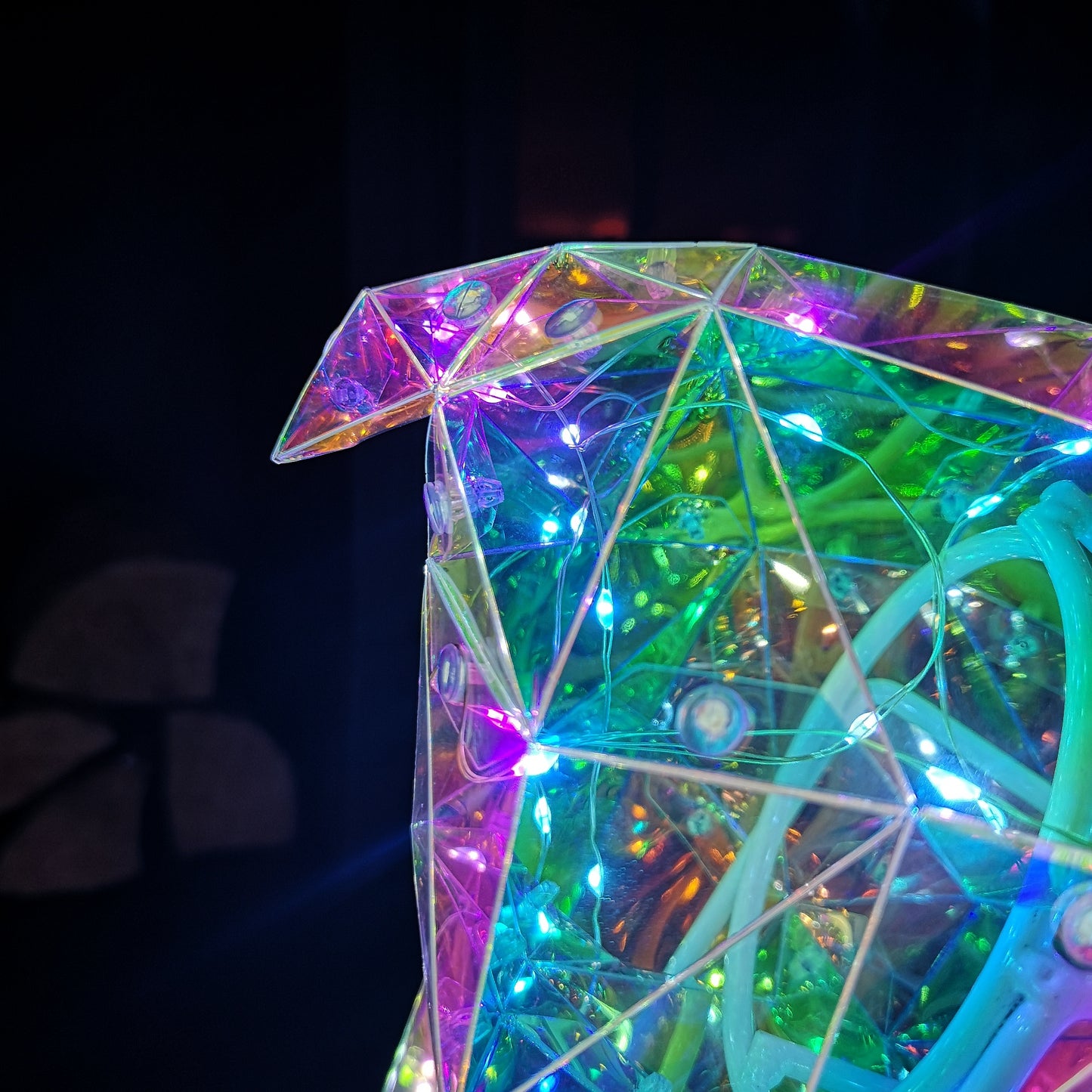 Factory Seconds: 40cm Light up Standing Iridescent DreamLights Christmas Fawn with 100 White LEDs