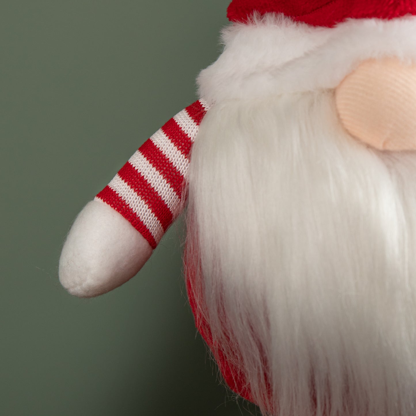 53cm Standing Plush Christmas Gonk with Grooved Hat in Red