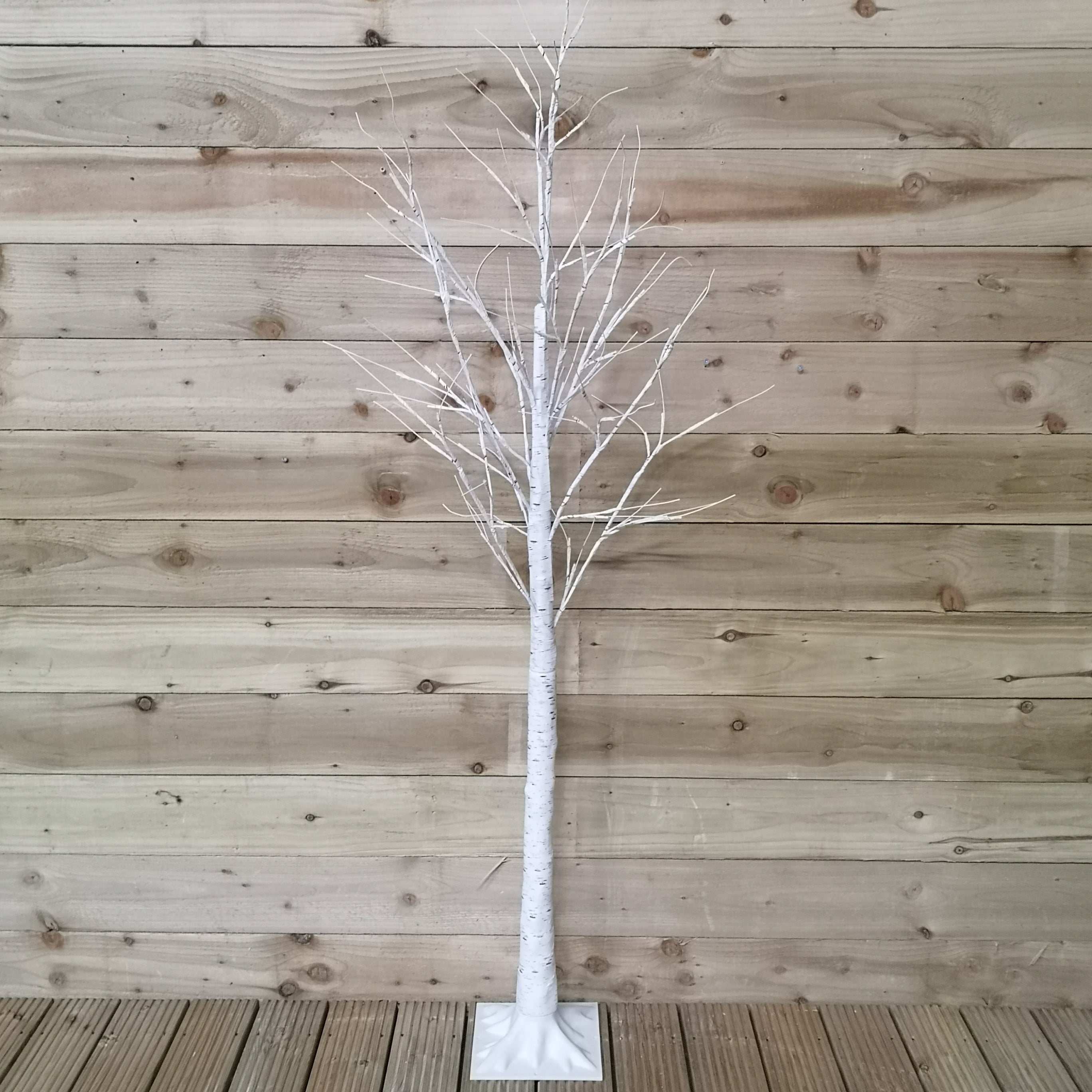 1.8m (6ft) Indoor Outdoor Christmas Lit Birch Tree with 80 Ice White LEDs