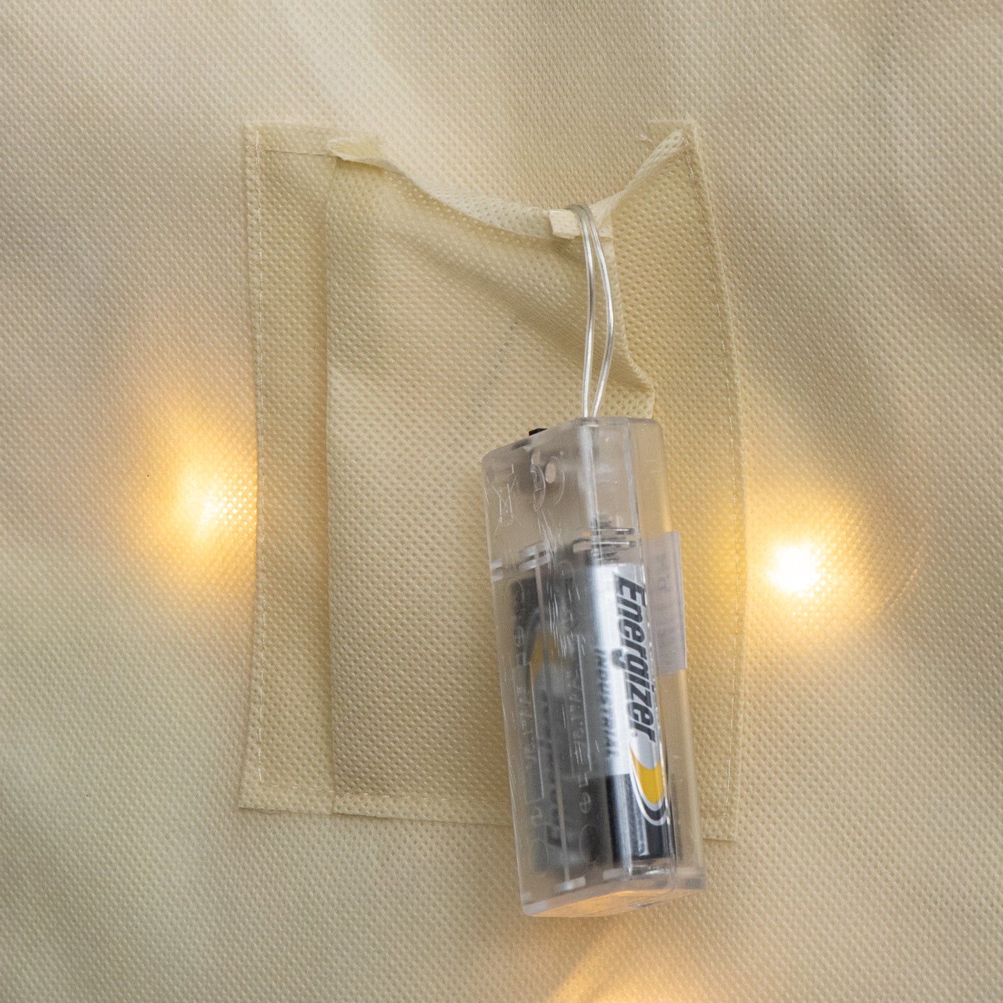 1.2m Battery Operated Light up Hanging Christmas Snowman Fabric Banner with LEDs